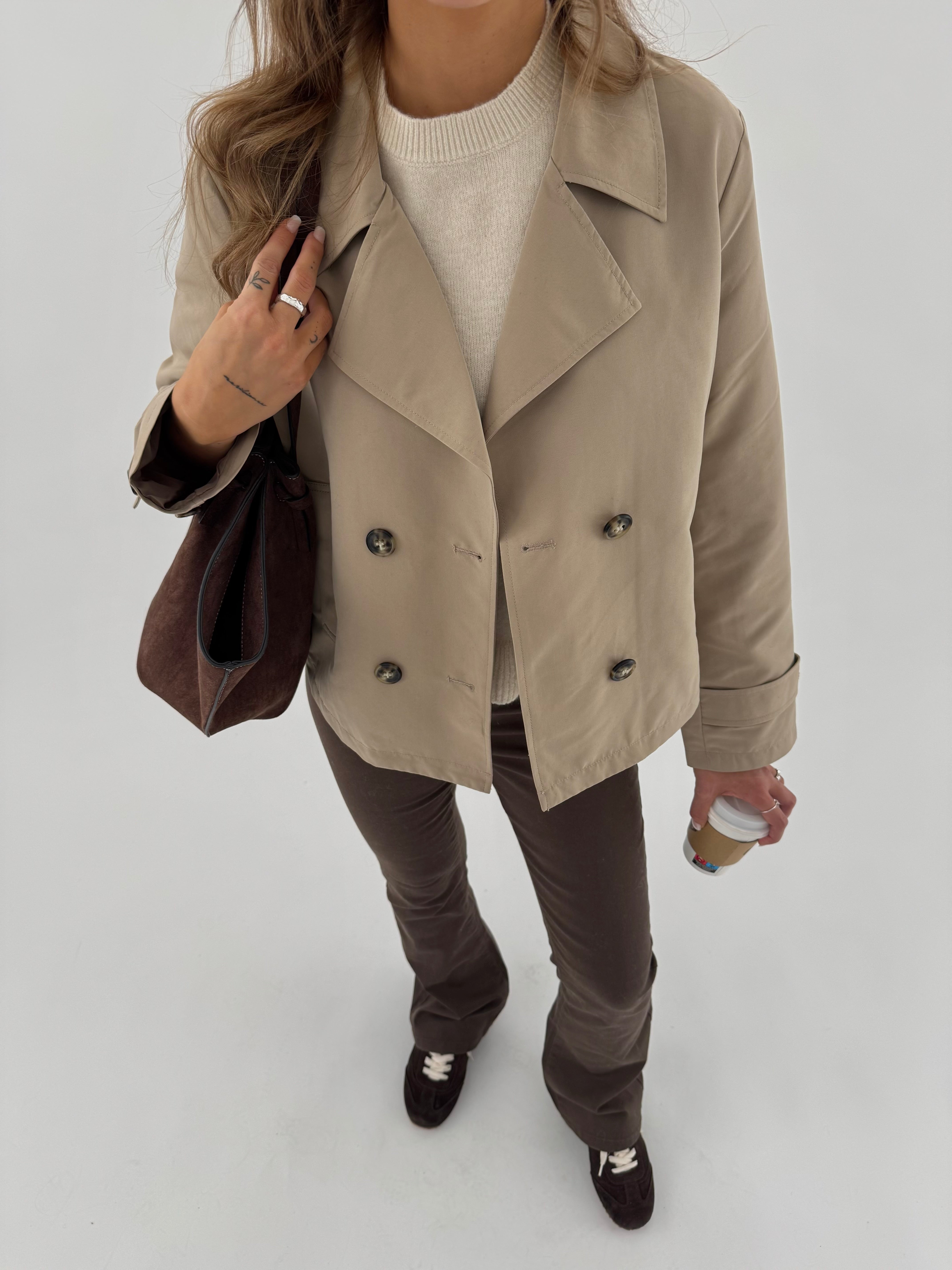 VMCHLOEMIA TRENCHCOAT - Silver Mink