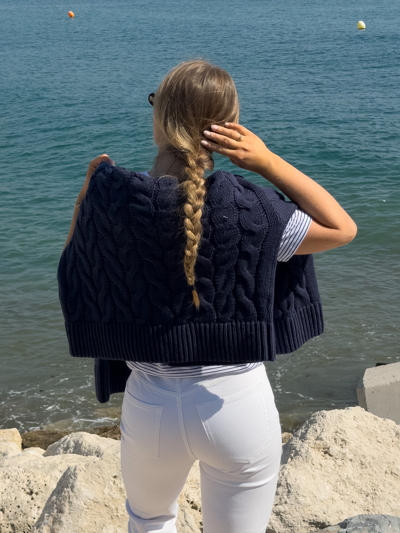 VMSVEA Knit Cardigan - Navy Blazer