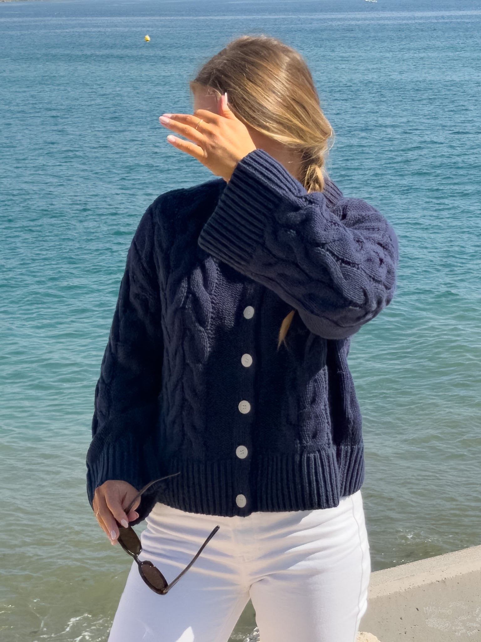 VMSVEA Knit Cardigan - Navy Blazer