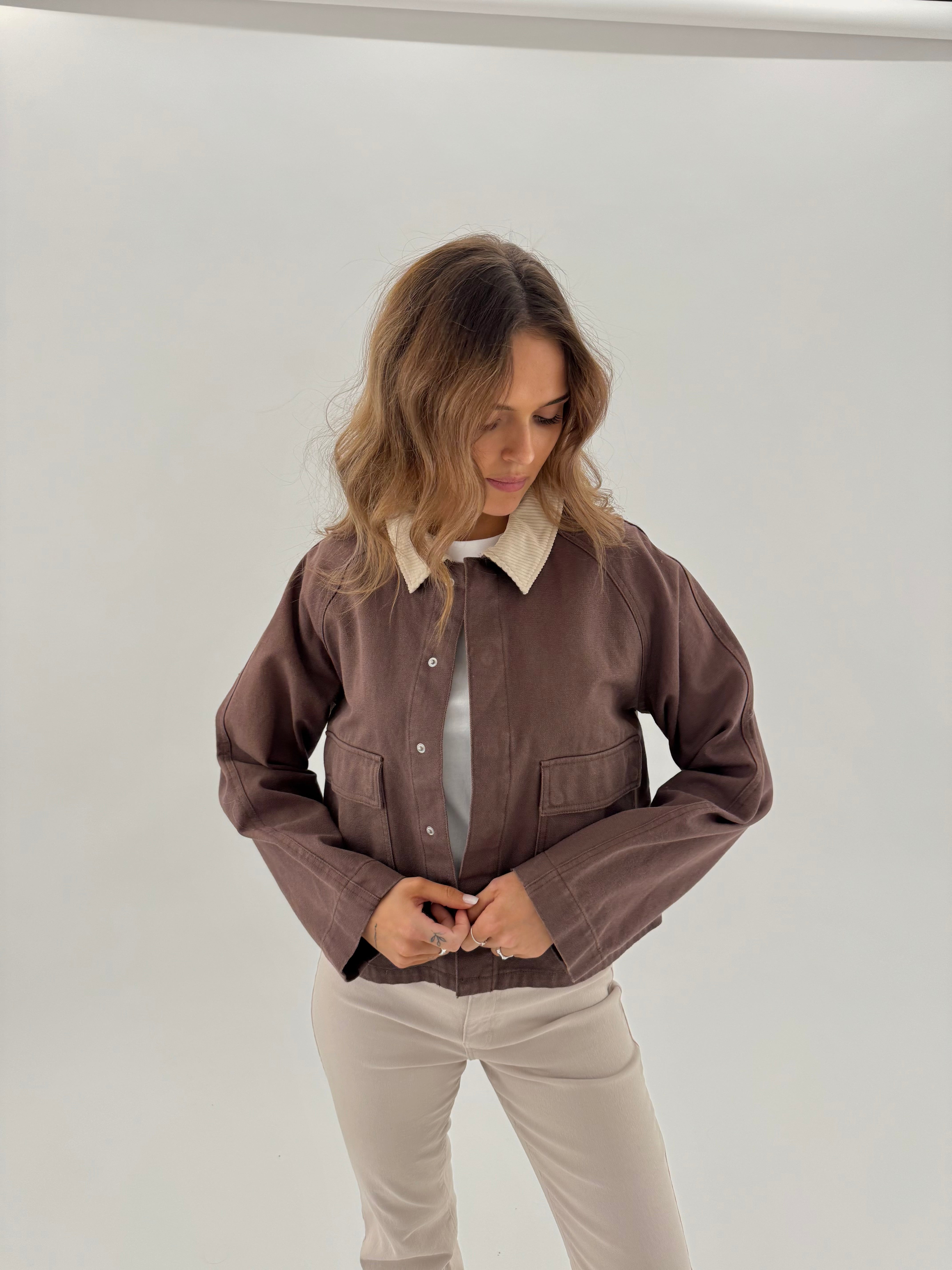 PCBETT Denim Jacket - Coffee Quartz