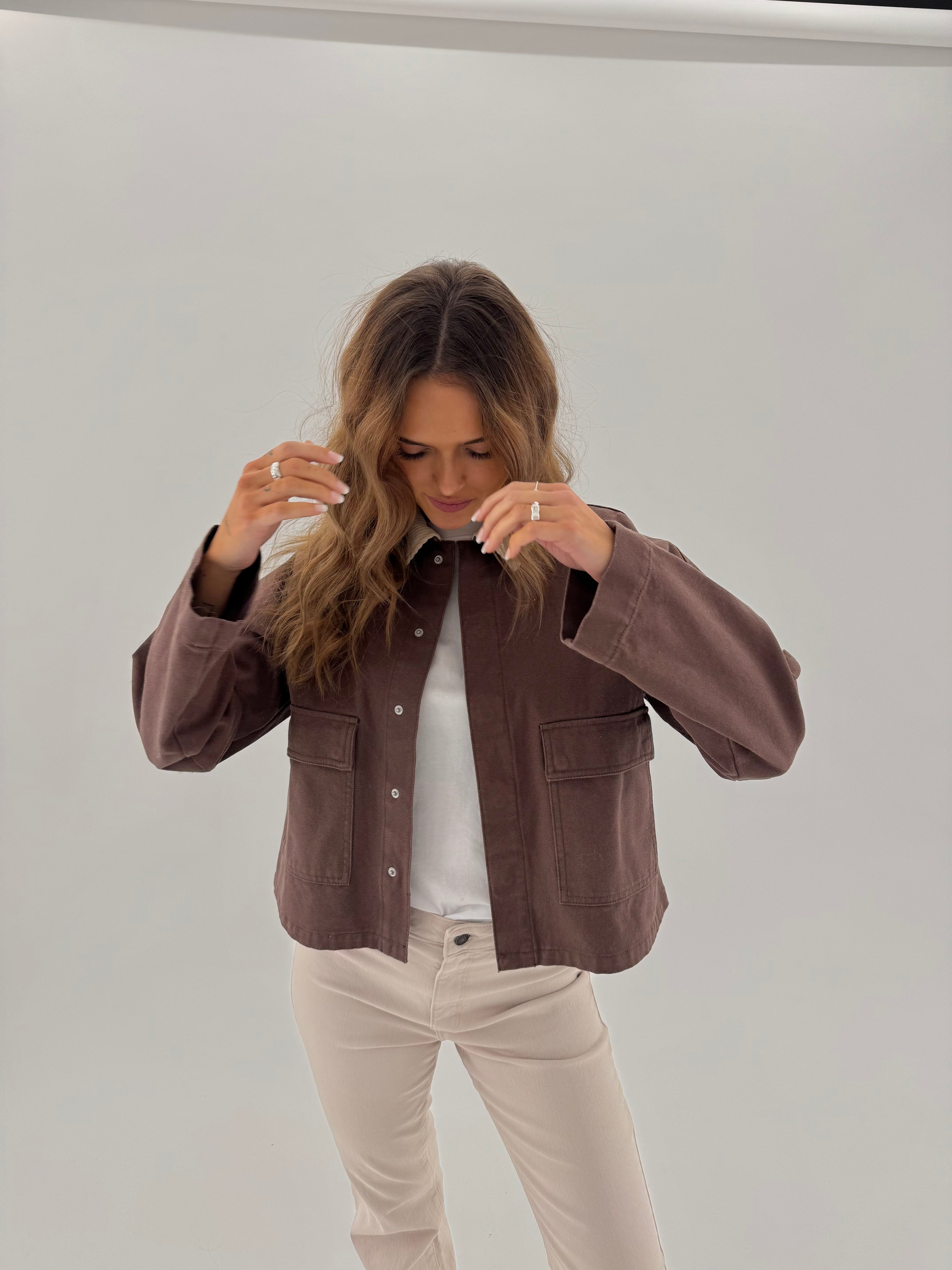 PCBETT Denim Jacket - Coffee Quartz