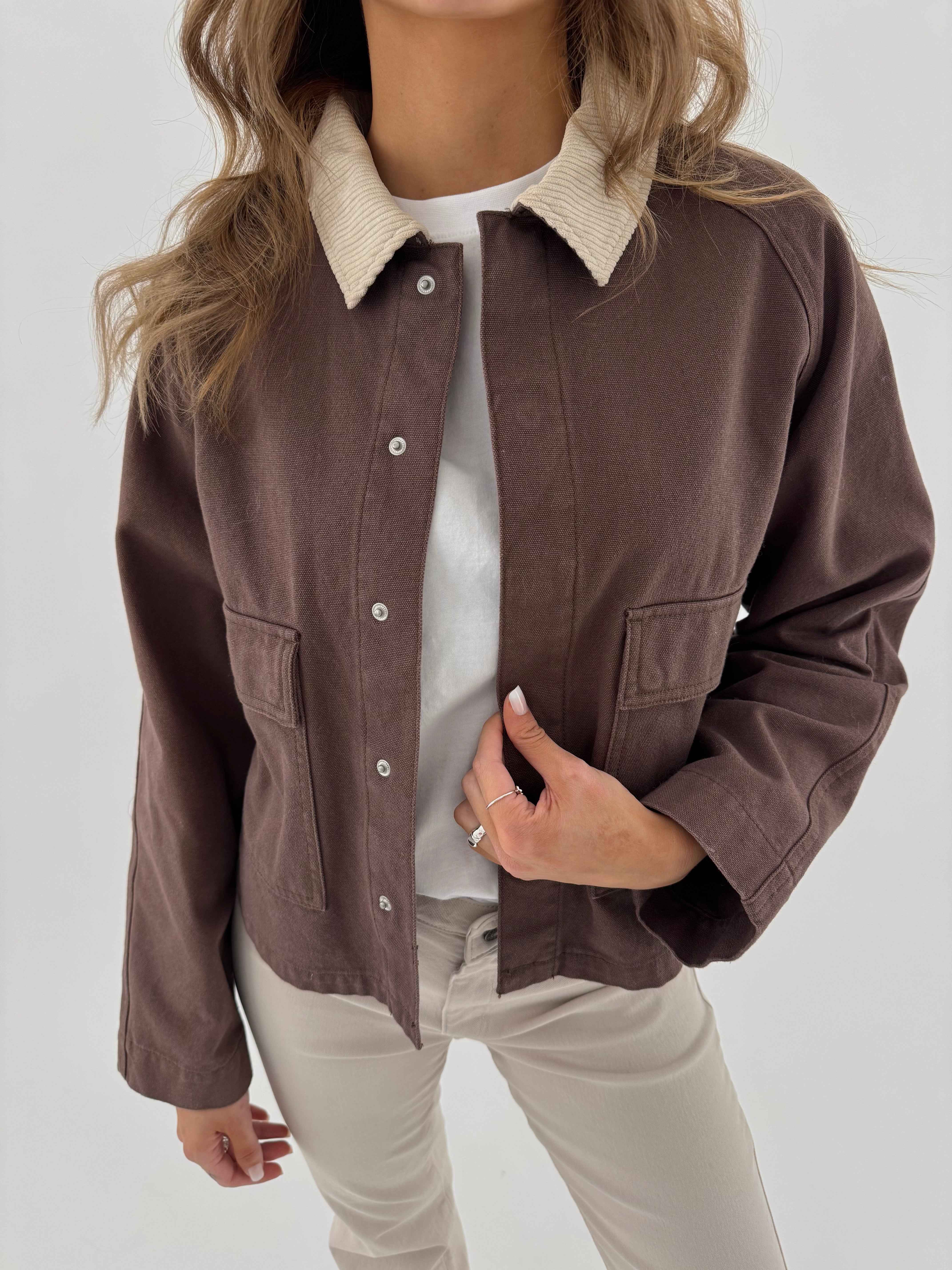 PCBETT Denim Jacket - Coffee Quartz