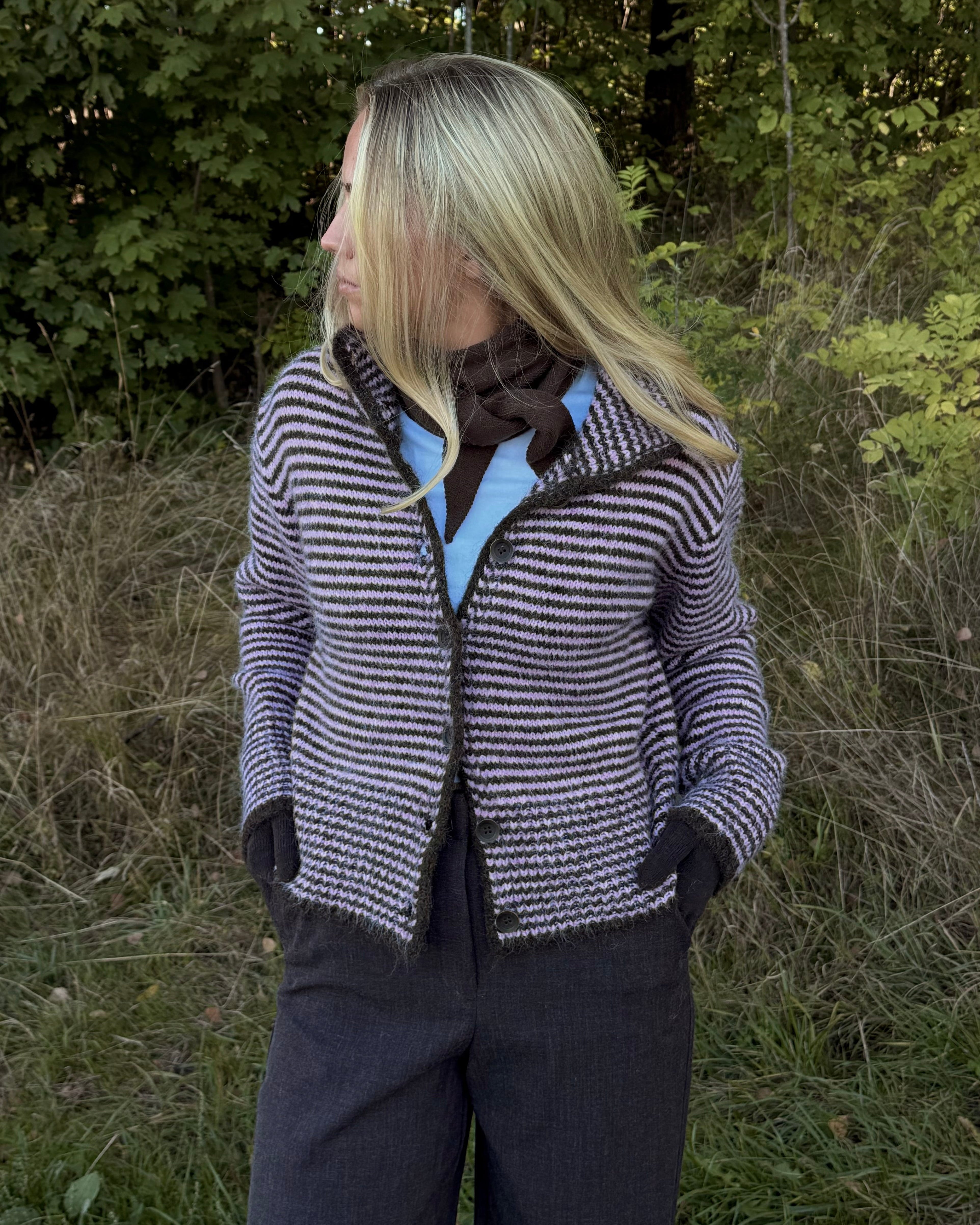 PCVENA CARDIGAN - Roseate Spoonbill