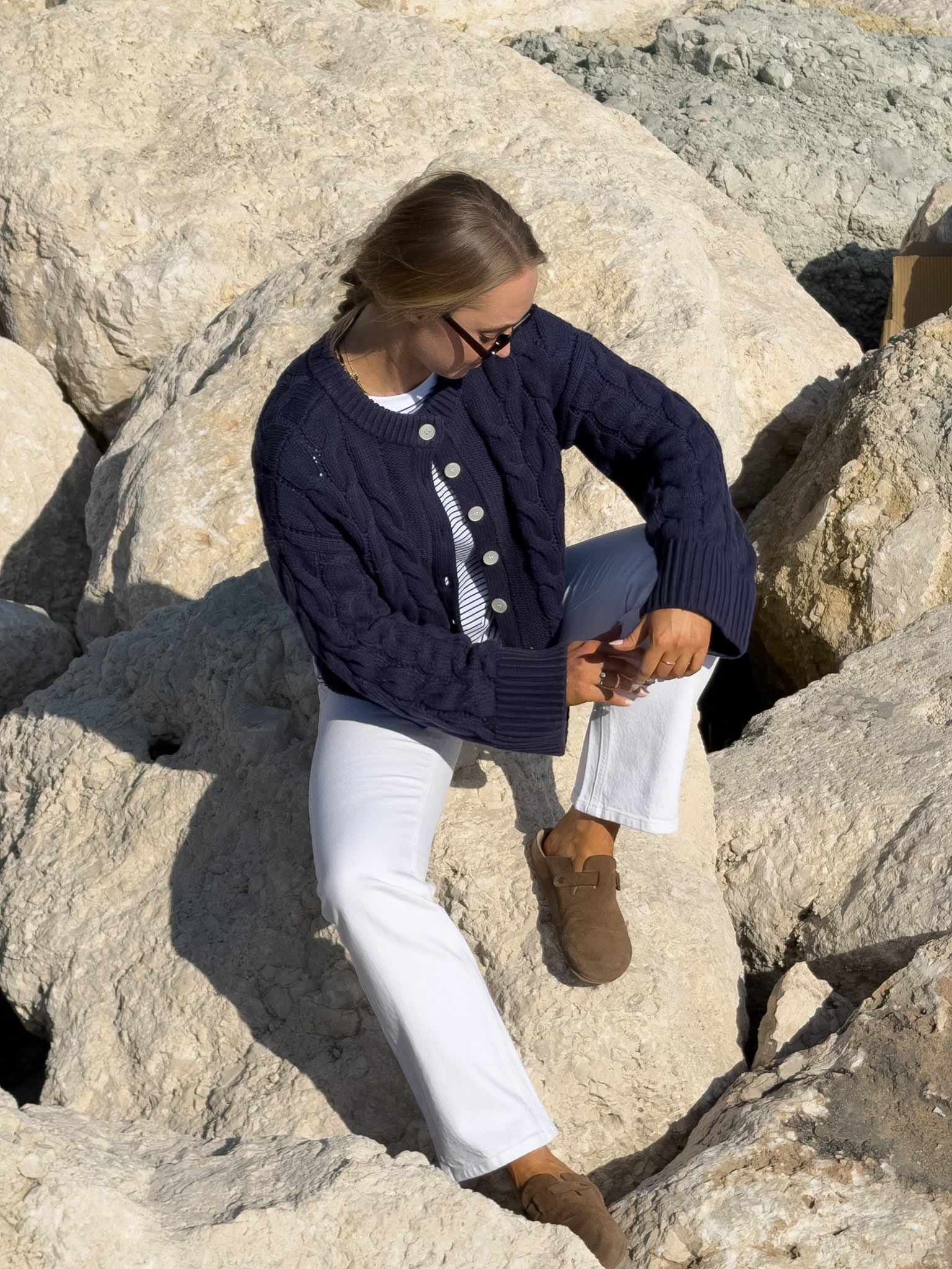 VMSVEA Knit Cardigan - Navy Blazer