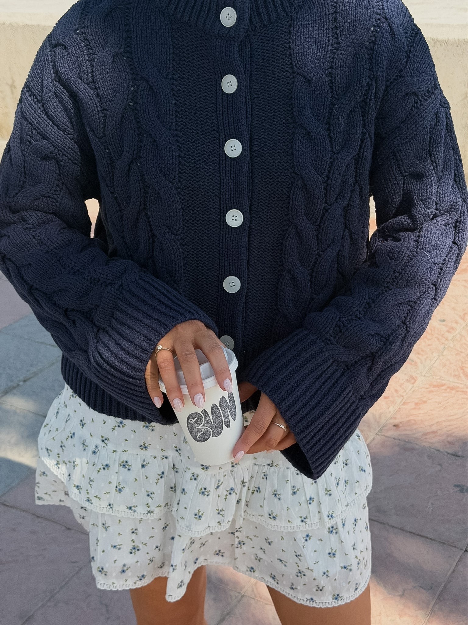 VMSVEA Knit Cardigan - Navy Blazer