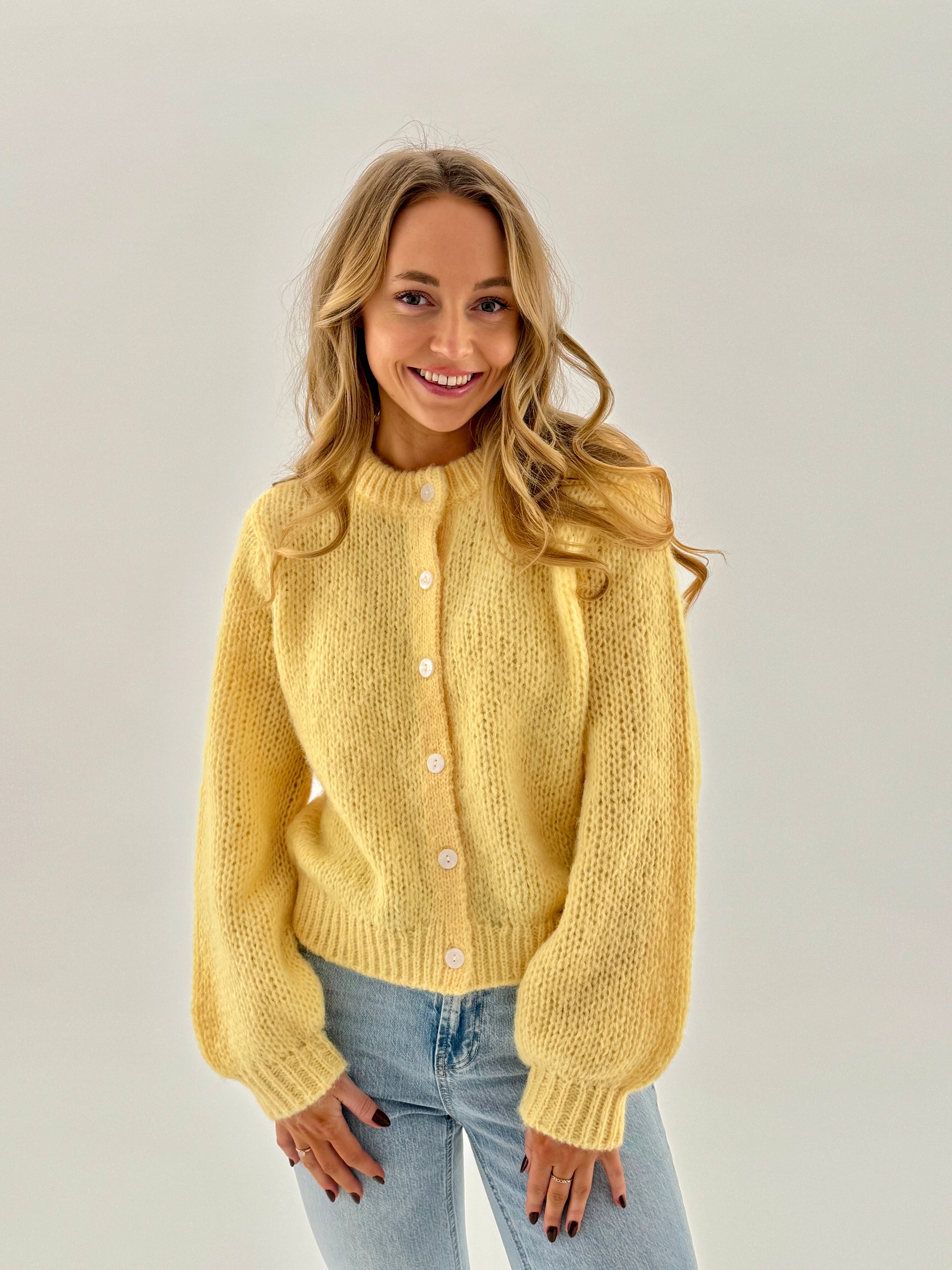 VMWILO CARDIGAN - Pale Banana