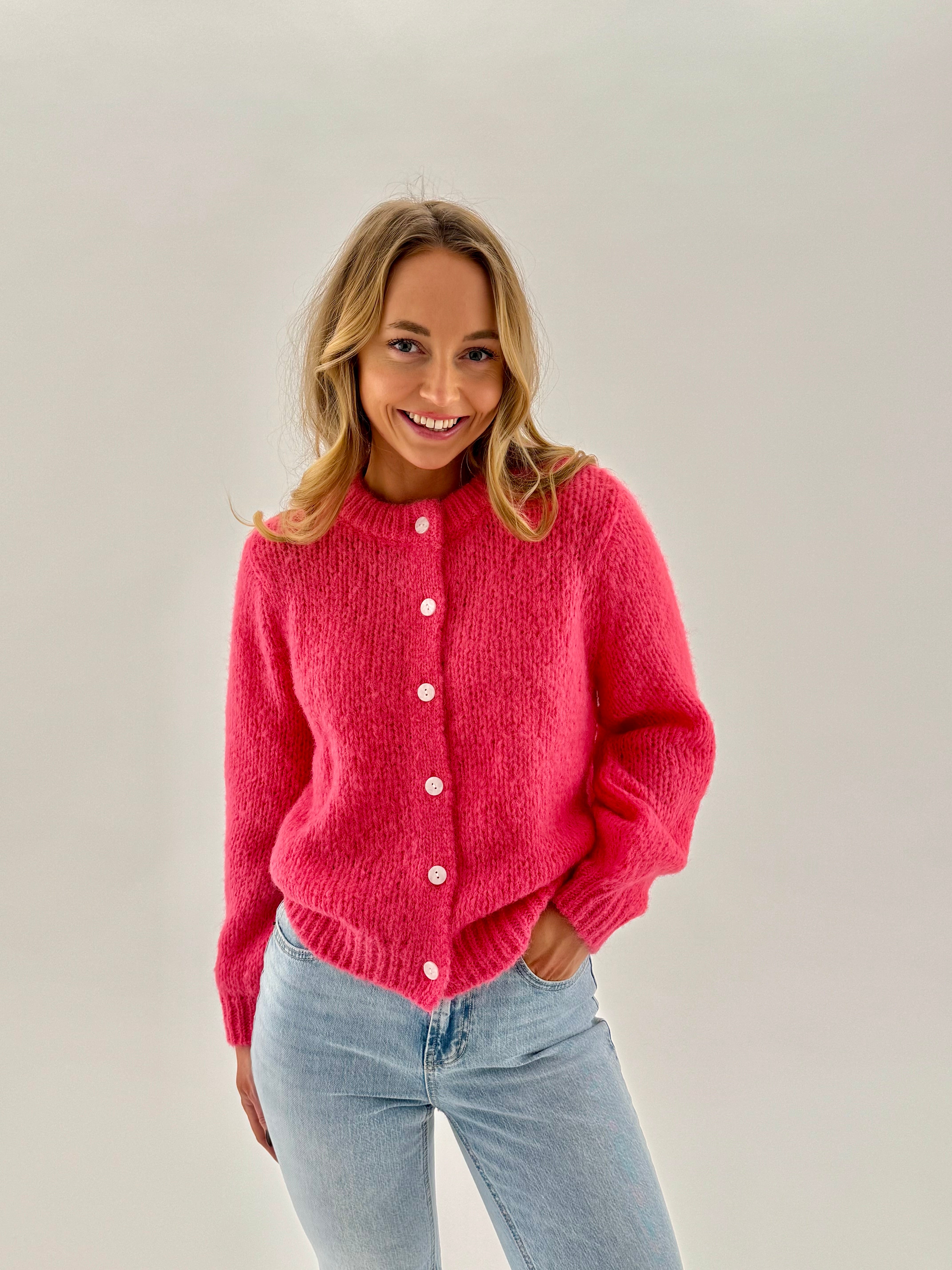 VMWILO Knit Cardigan - Hot Pink