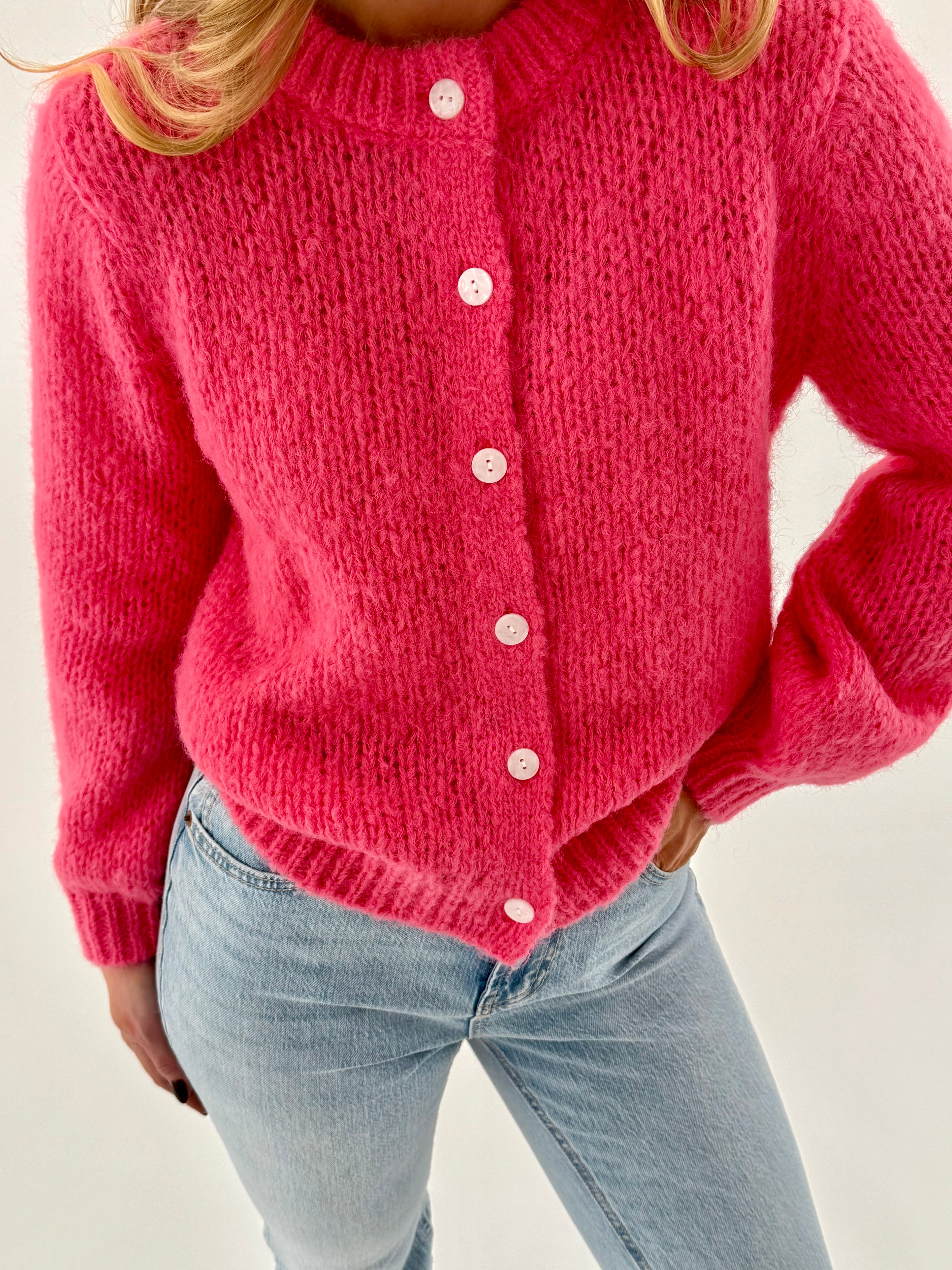 VMWILO Knit Cardigan - Hot Pink
