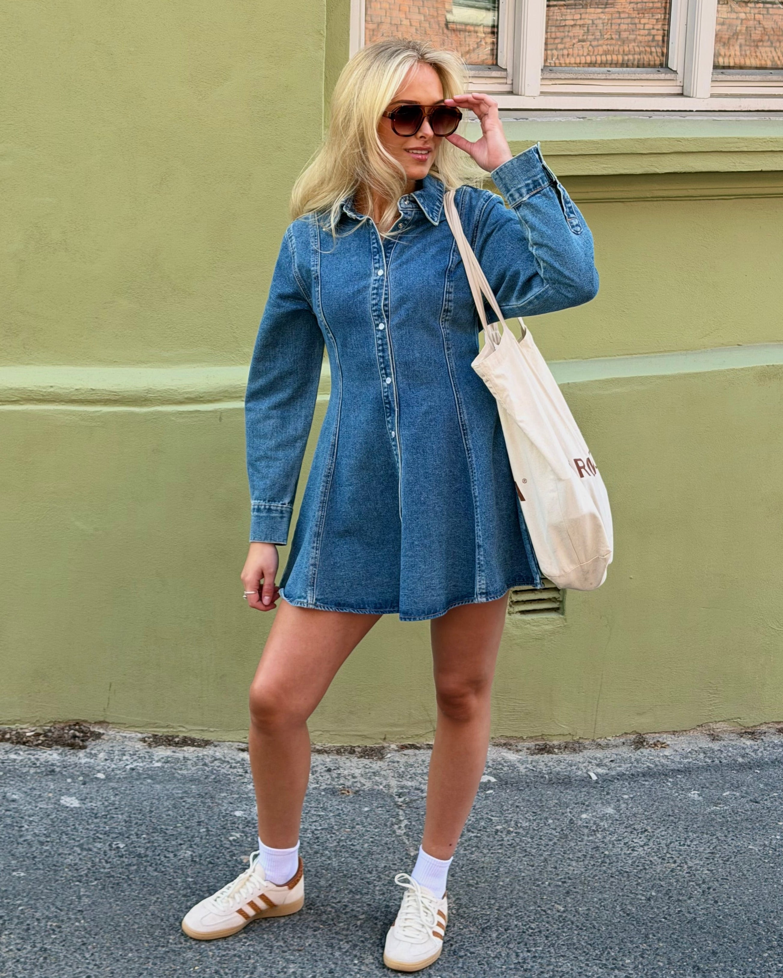 VMJESSIE Short Dress - Medium Blue Denim