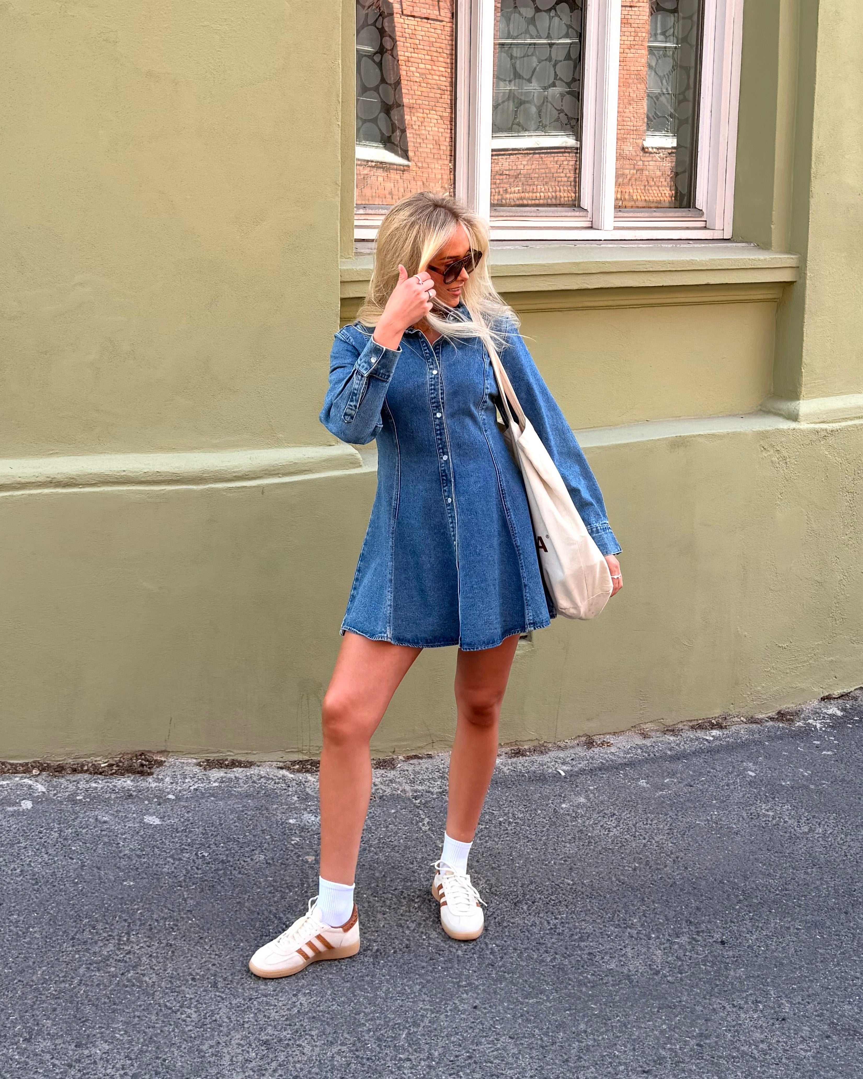 VMJESSIE Short Dress - Medium Blue Denim