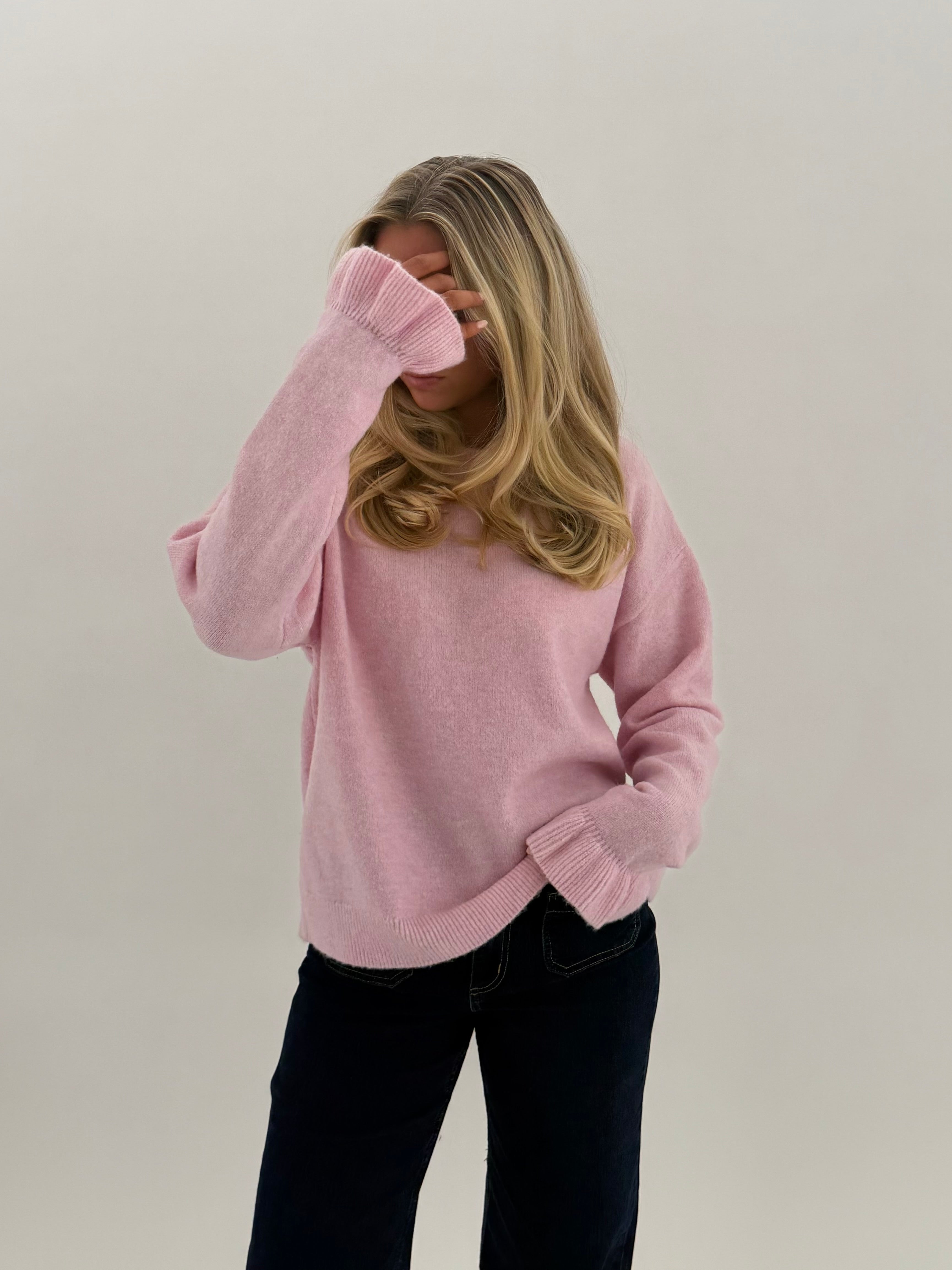 PCSALLY Knitted Top - Roseate Spoonbill