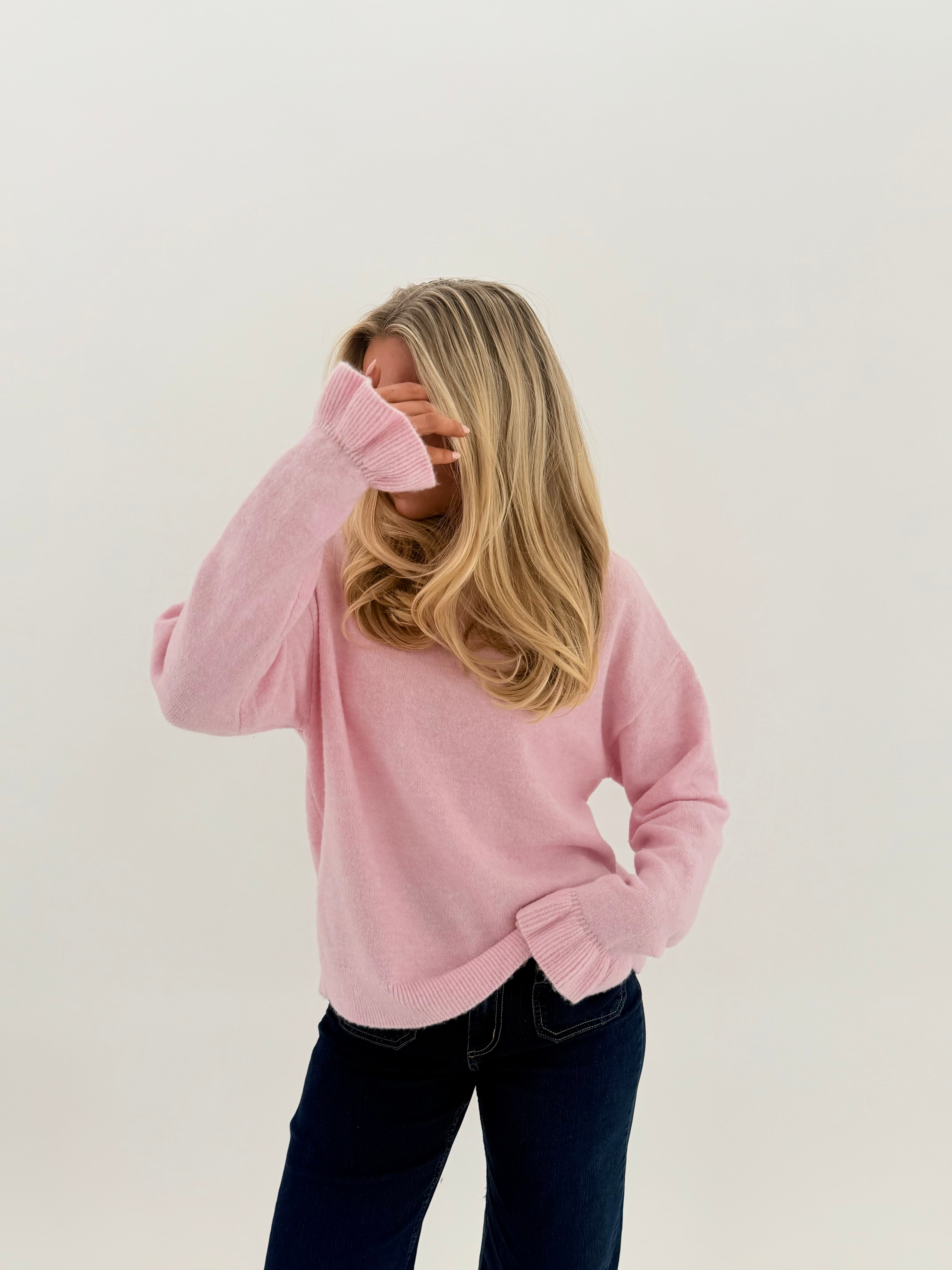 PCSALLY Knitted Top - Roseate Spoonbill