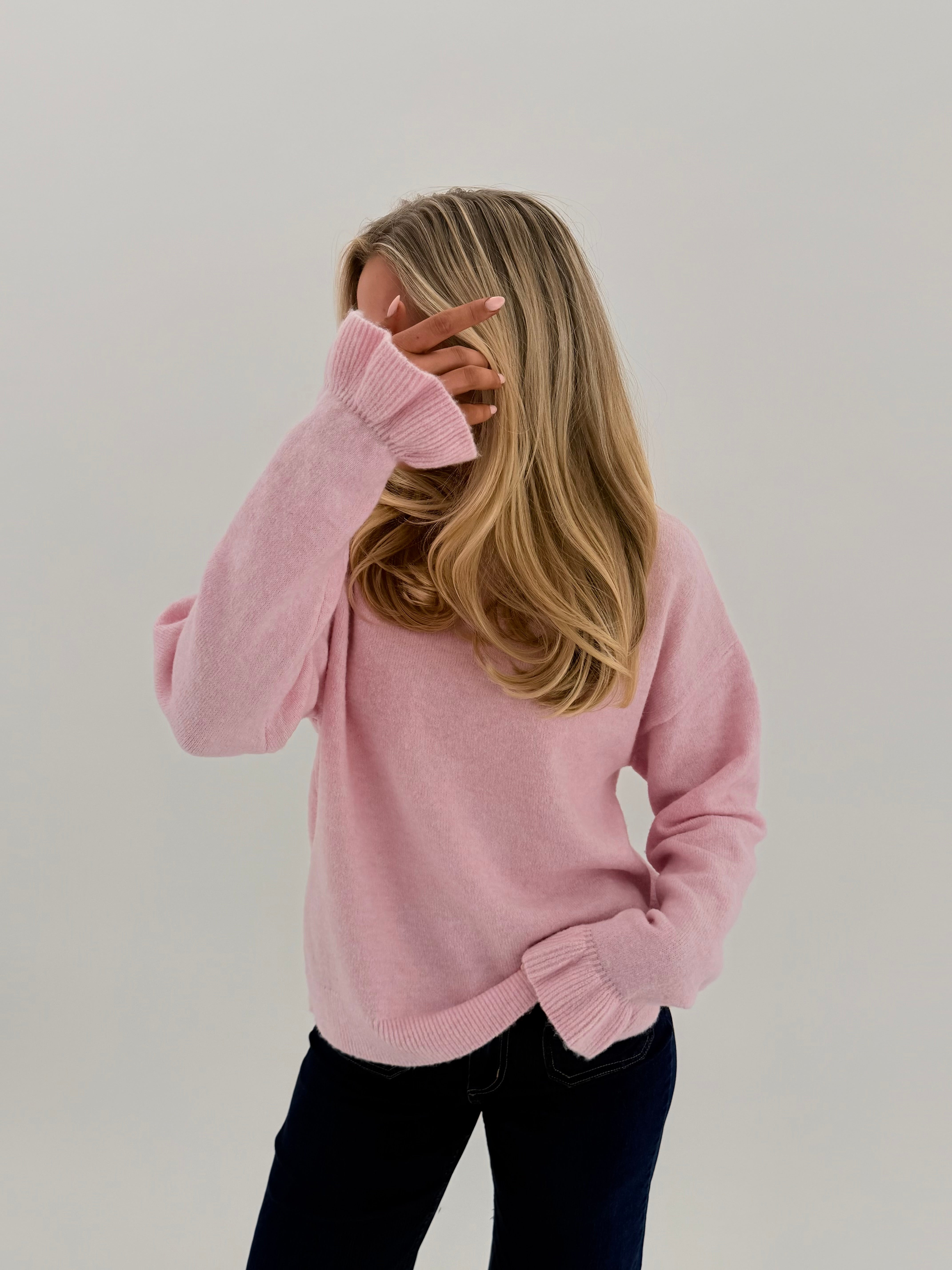 PCSALLY Knitted Top - Roseate Spoonbill