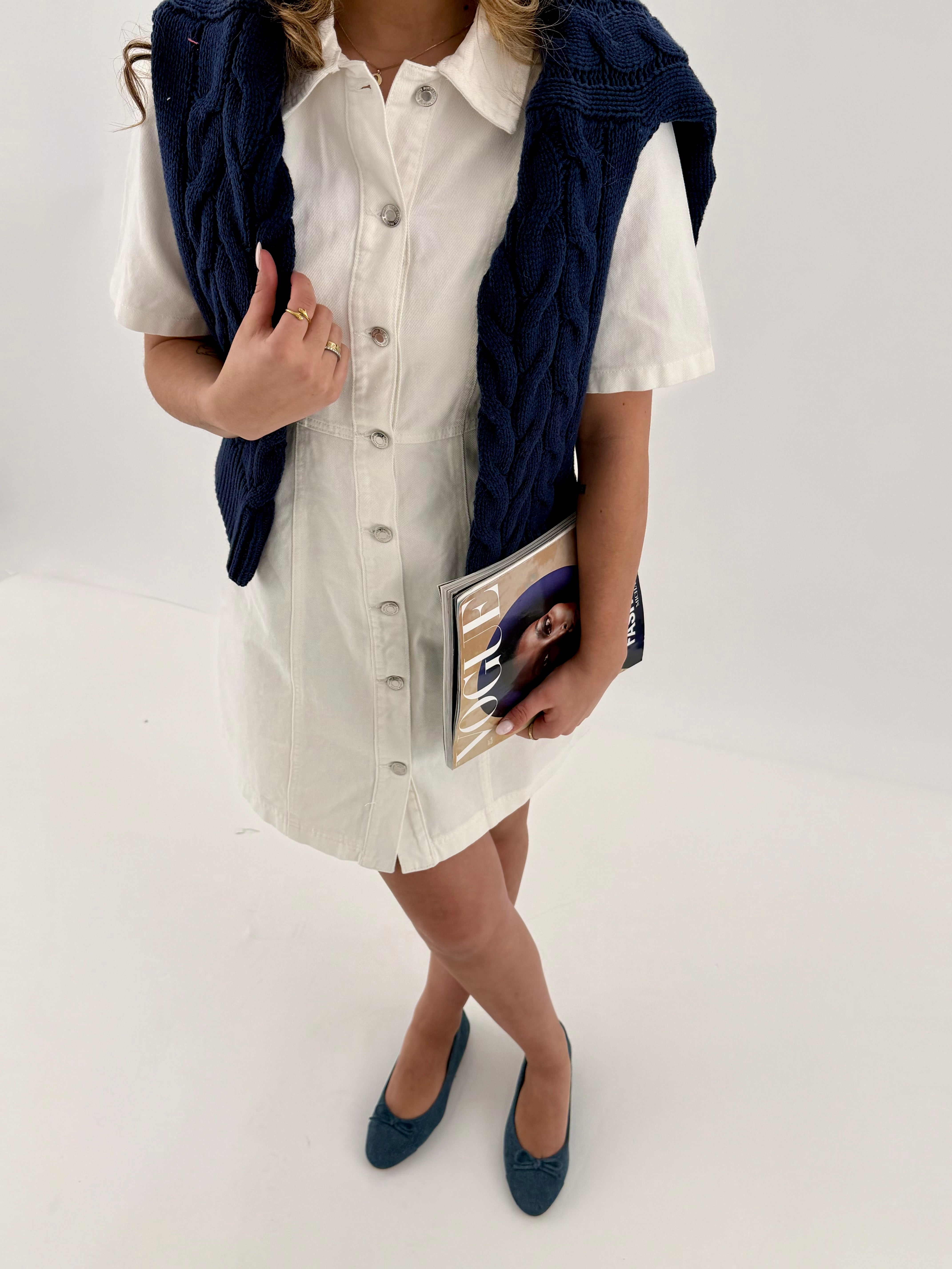 VMDAISY Short Dress - Cloud Dancer