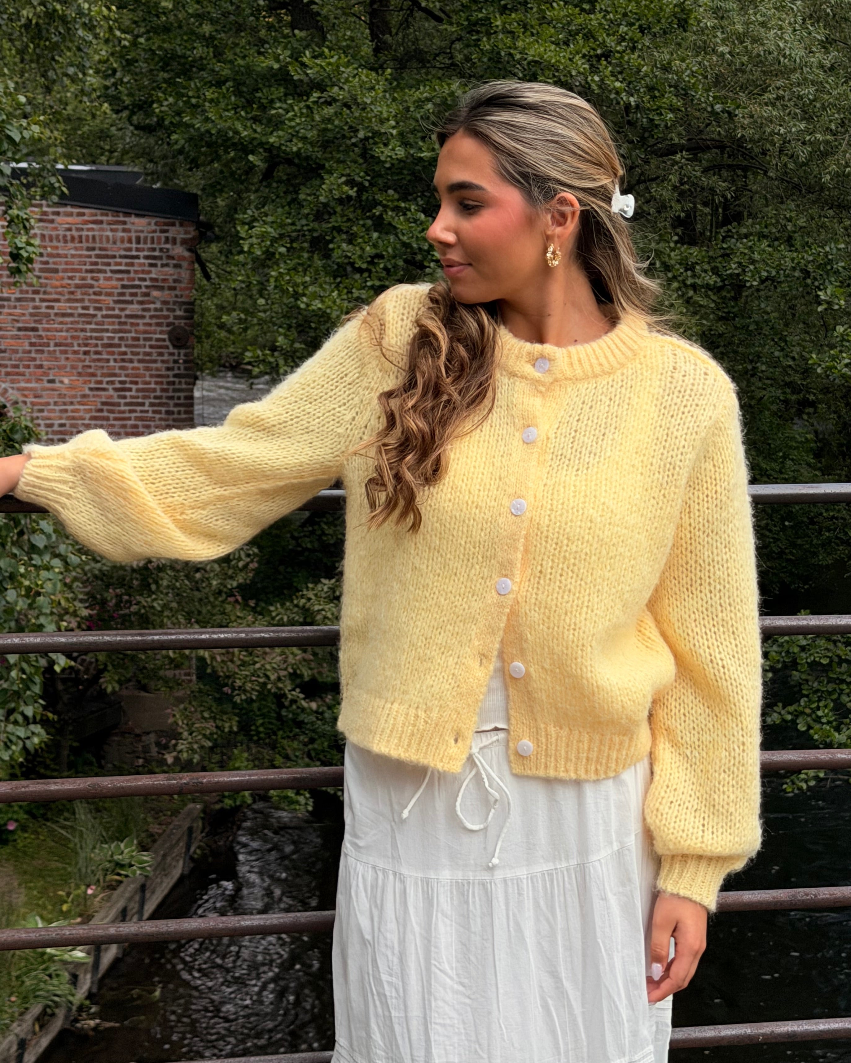 VMWILO Knit Cardigan - Pale Banana