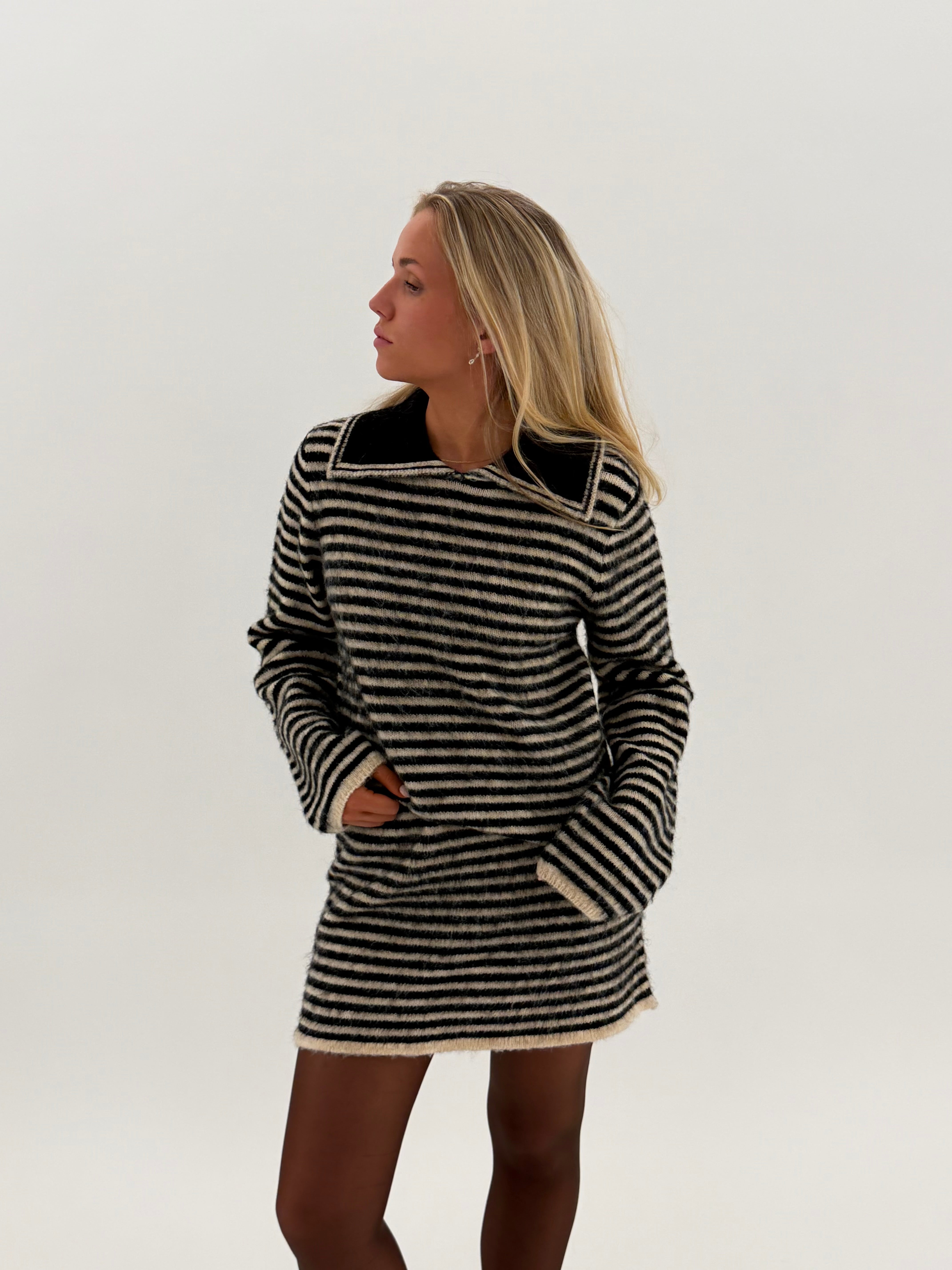 PCADA COLLAR KNIT - Asphalt