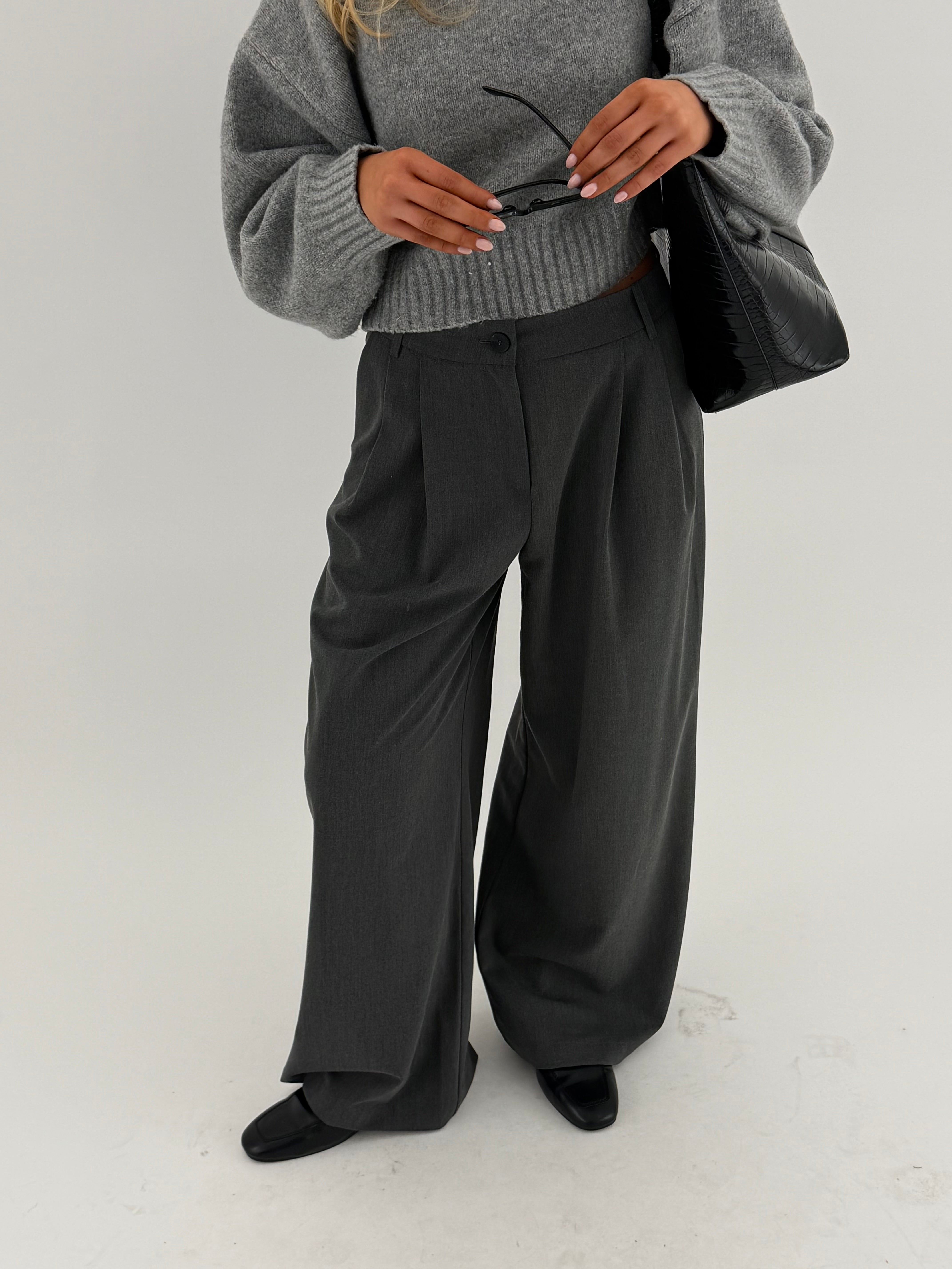 VMSTELLA Trousers - Dark Grey Melange