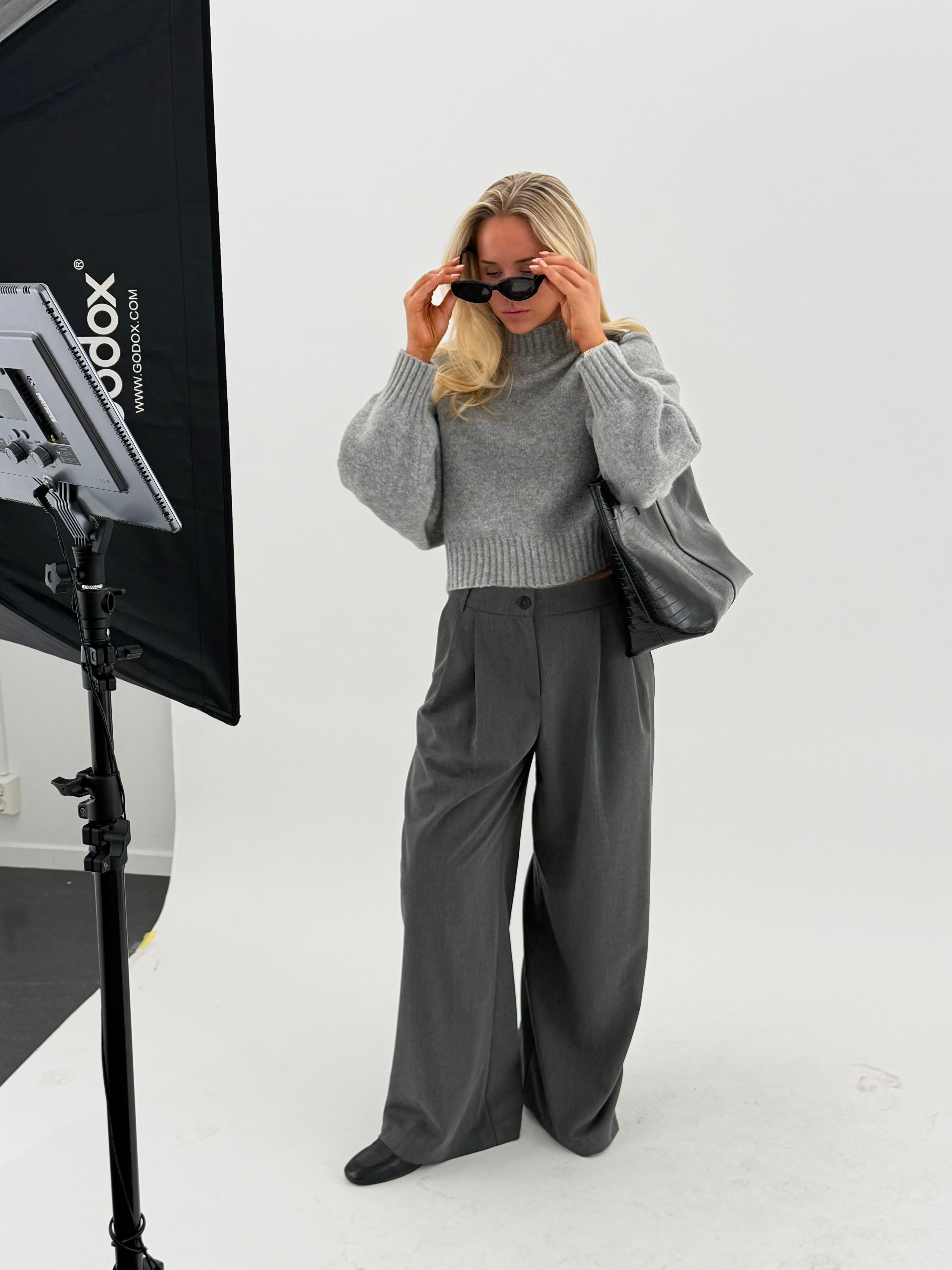 PCAICO Pullover - Medium Grey Melange
