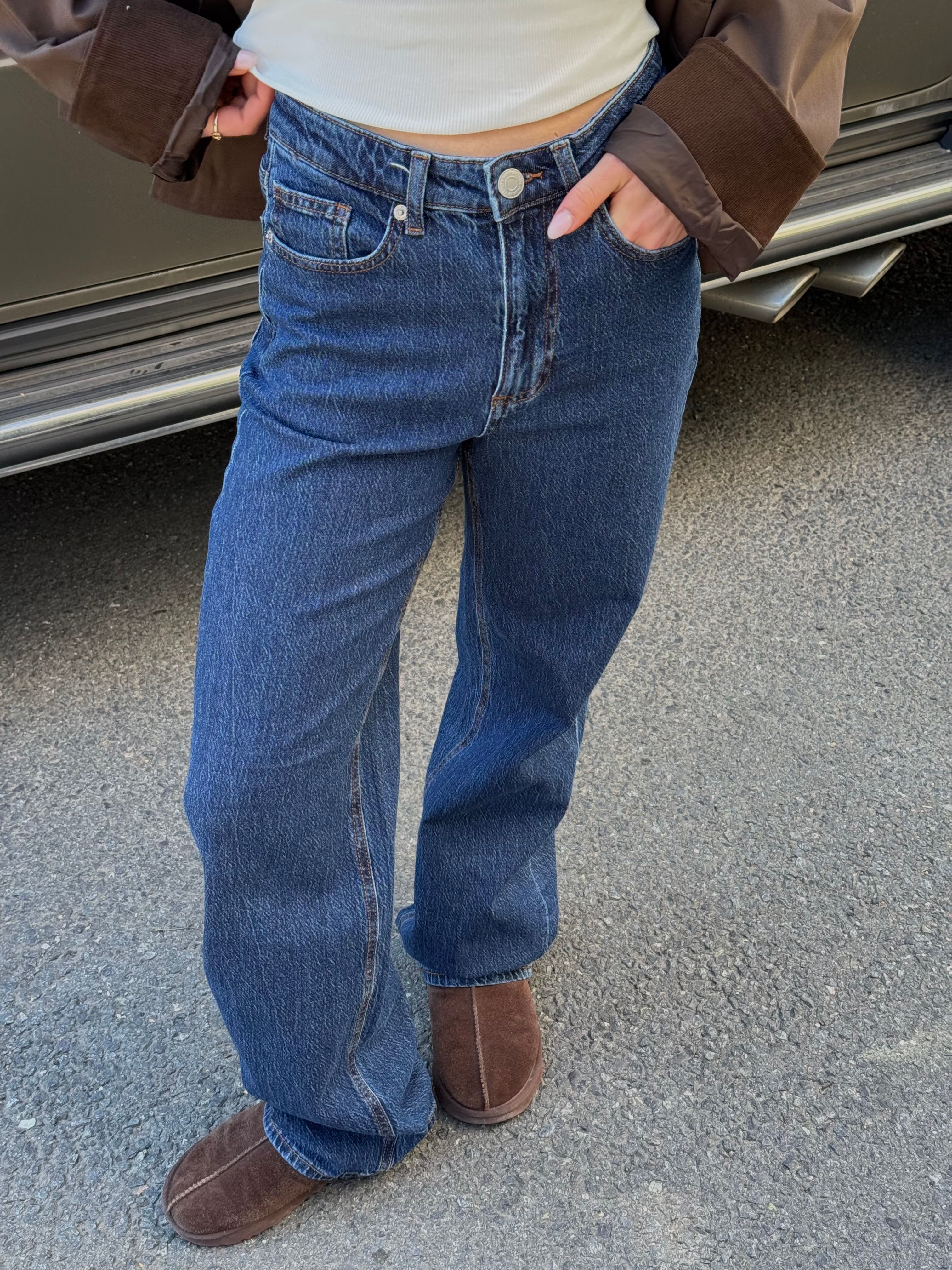 VMTESSA Wide Jeans - Dark Blue Denim