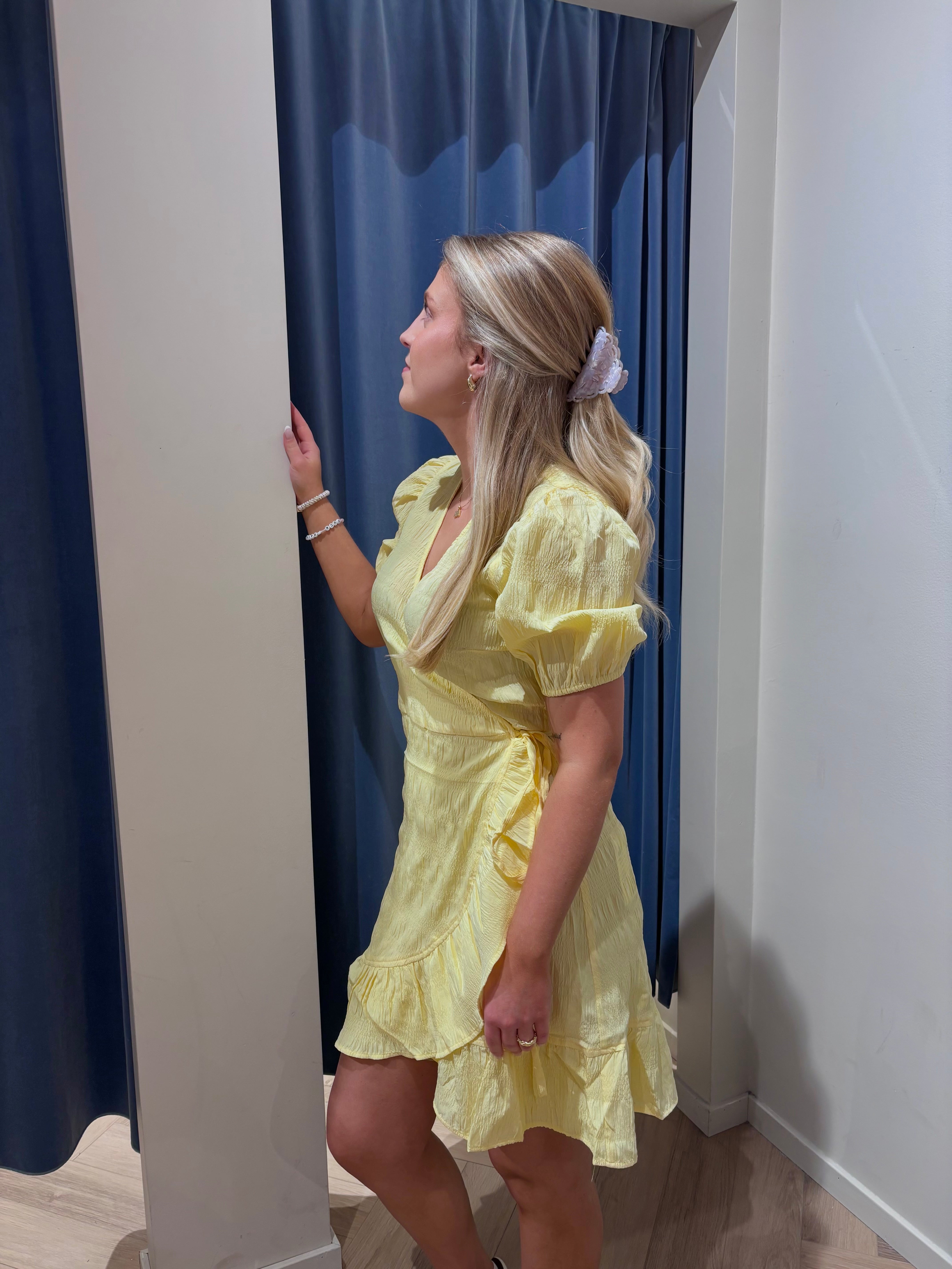 PCMOPPI Short Dress - Pale Banana