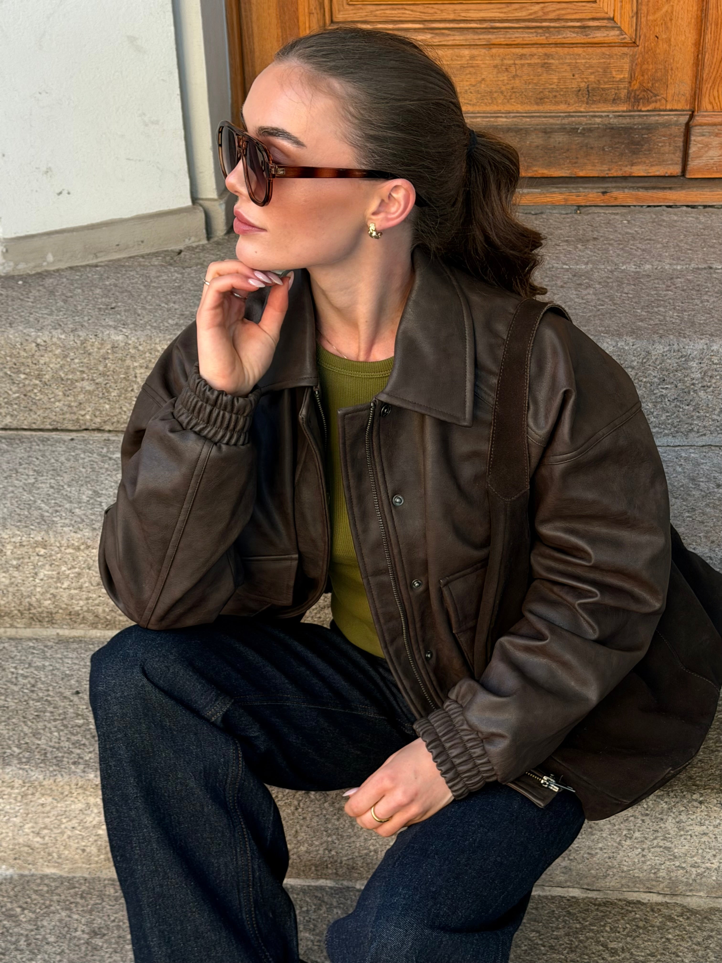 PCARIANA BOMBER JACKET - Chicory Coffee