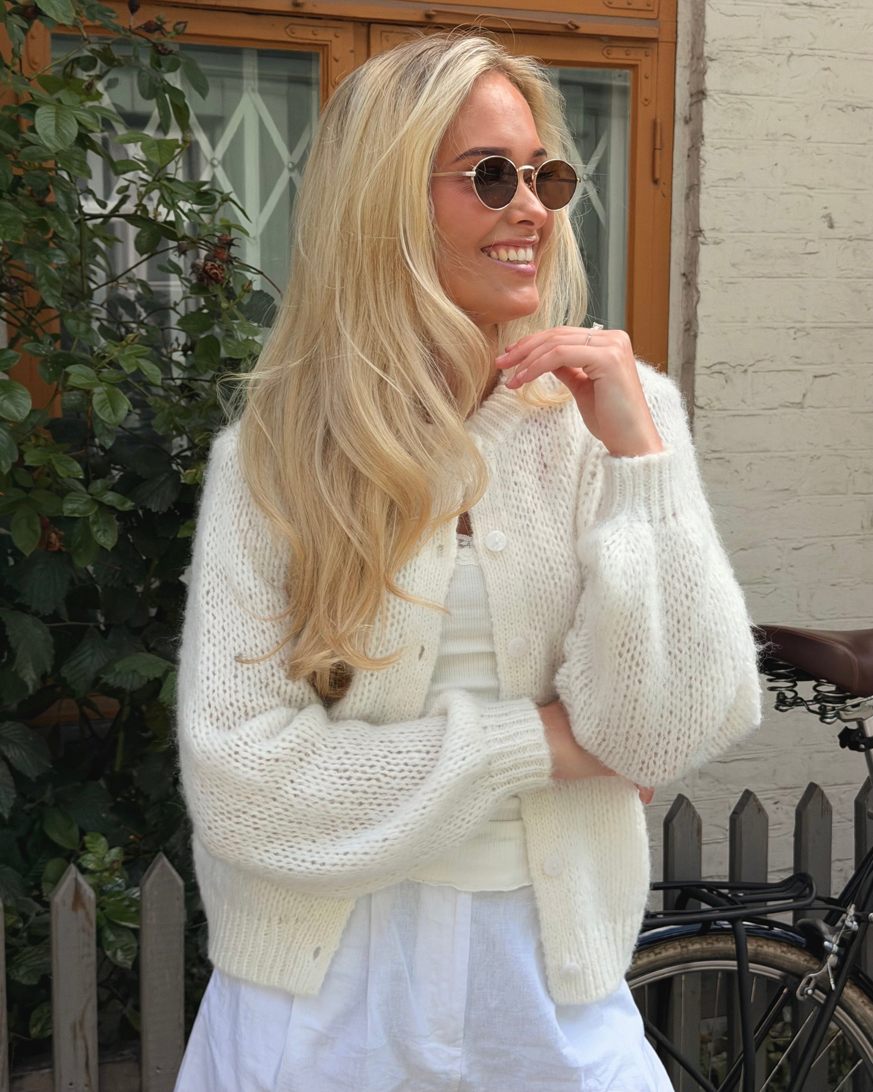 VMWILO Knitted Cardigan - Snow White