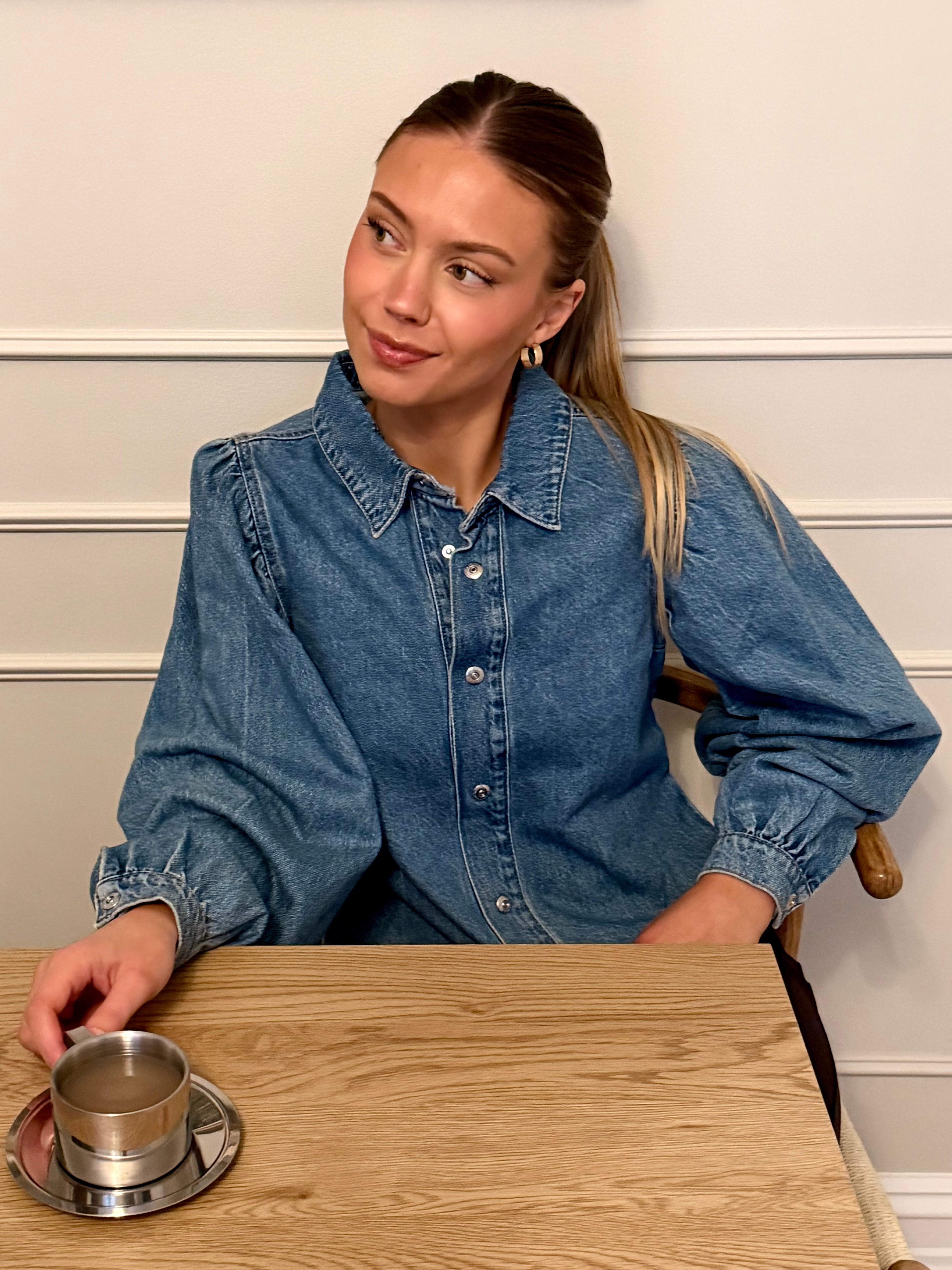 PCRITT Denim Shirt - Light Blue Denim