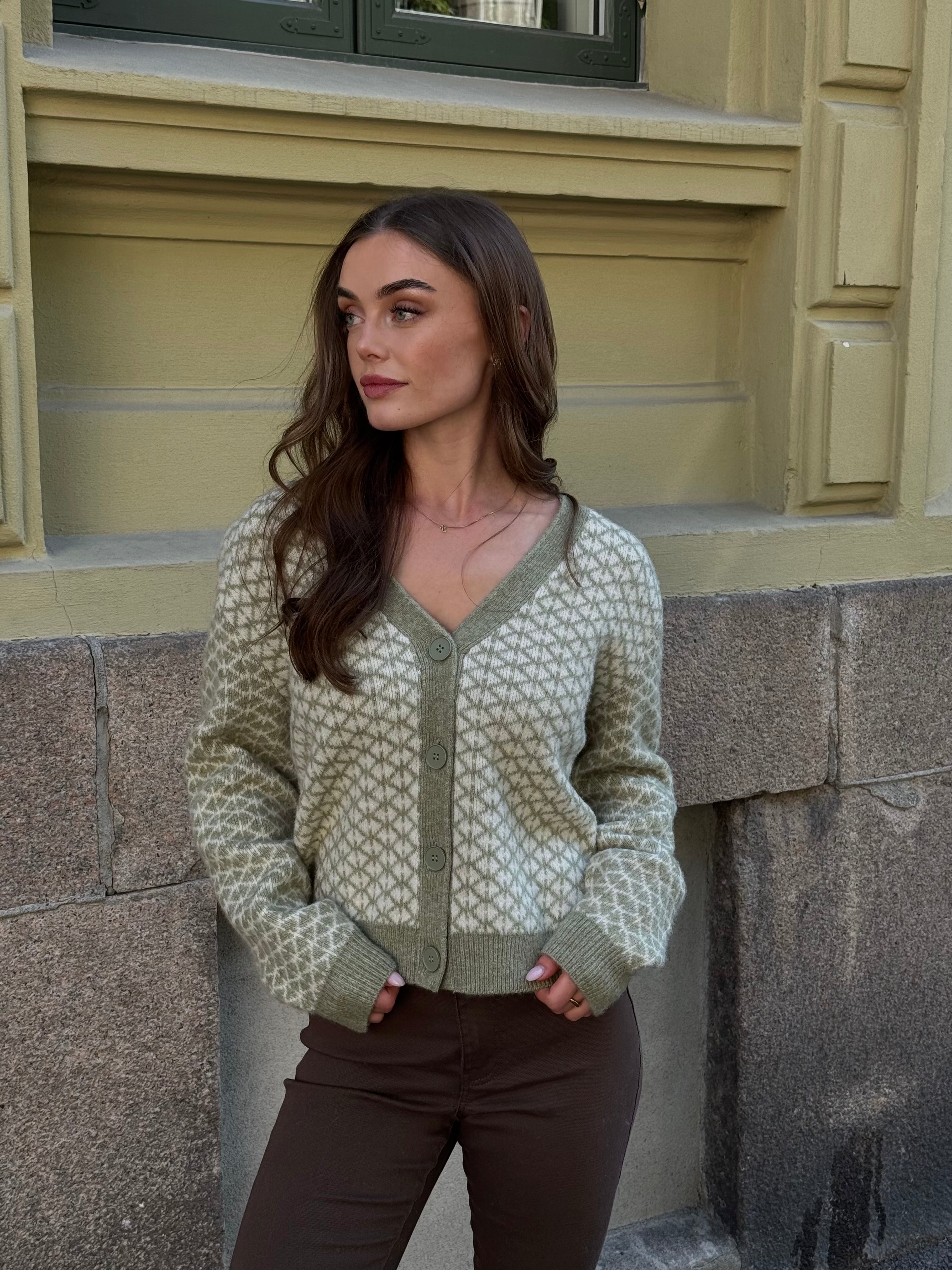 VMLOVE Knitted Cardigan - Oil Green