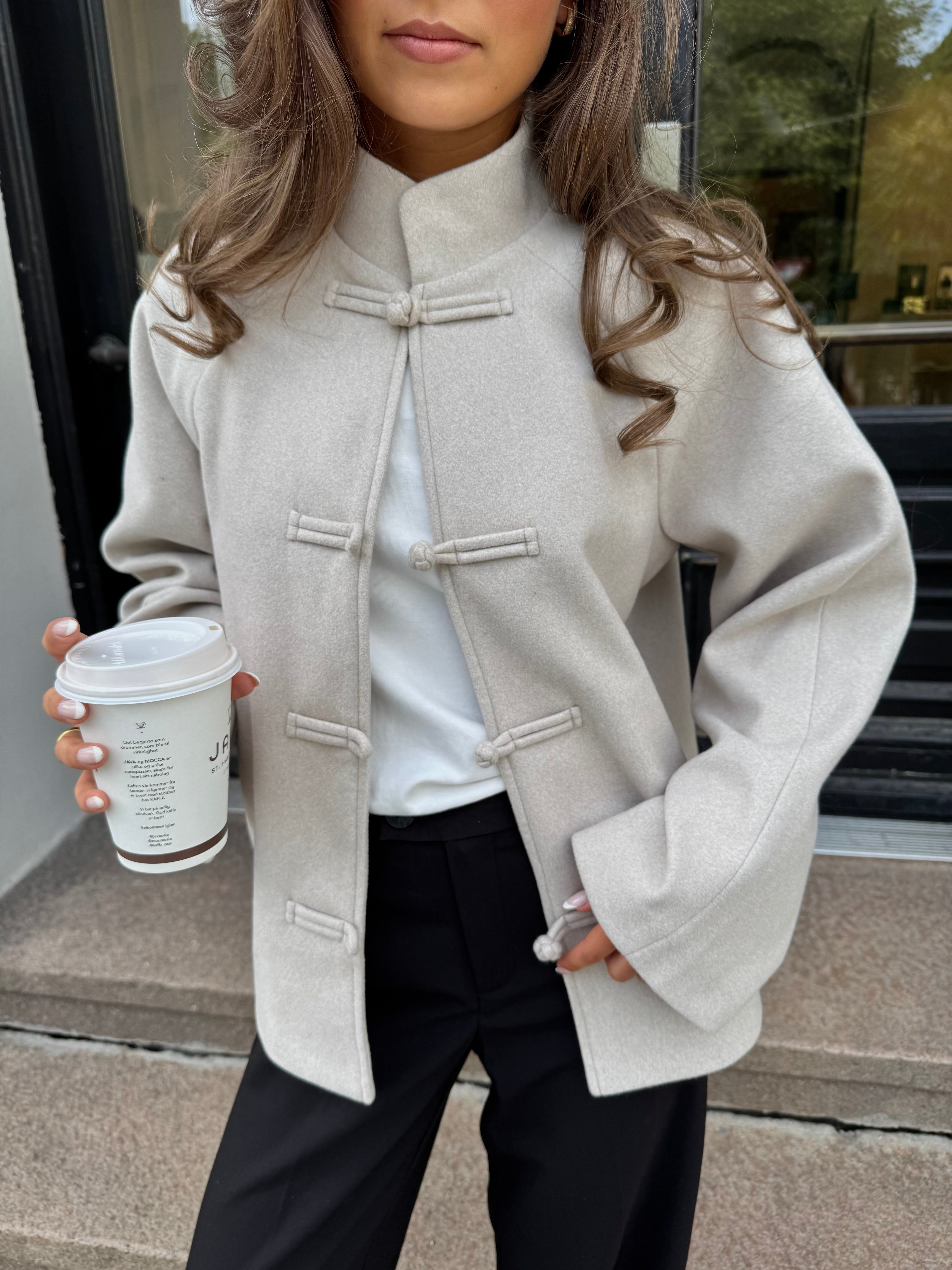 PCAIKEN JACKET - Greige