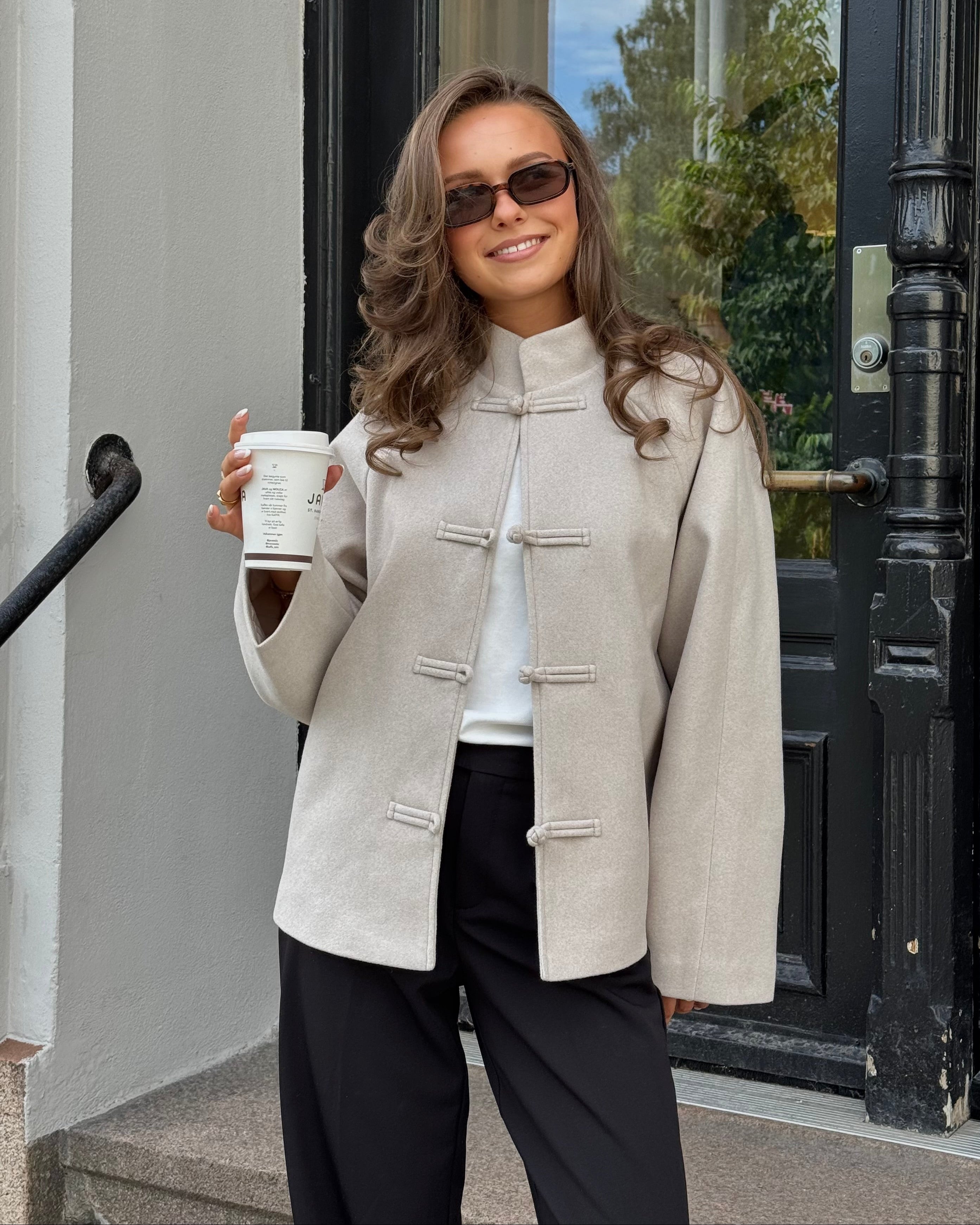 PCAIKEN JACKET - Greige