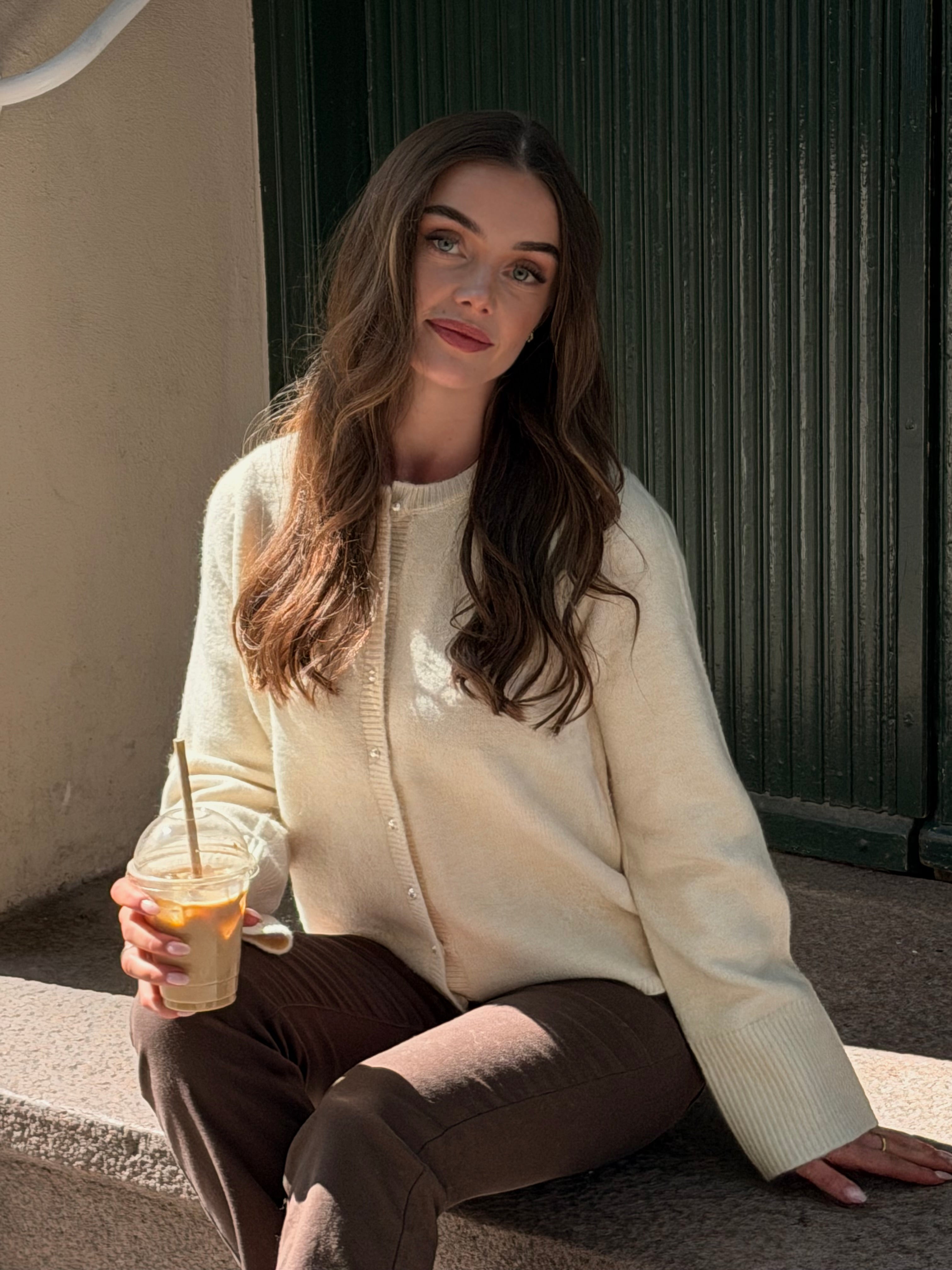 AWMARIANN Knitted Cardigan - Birch