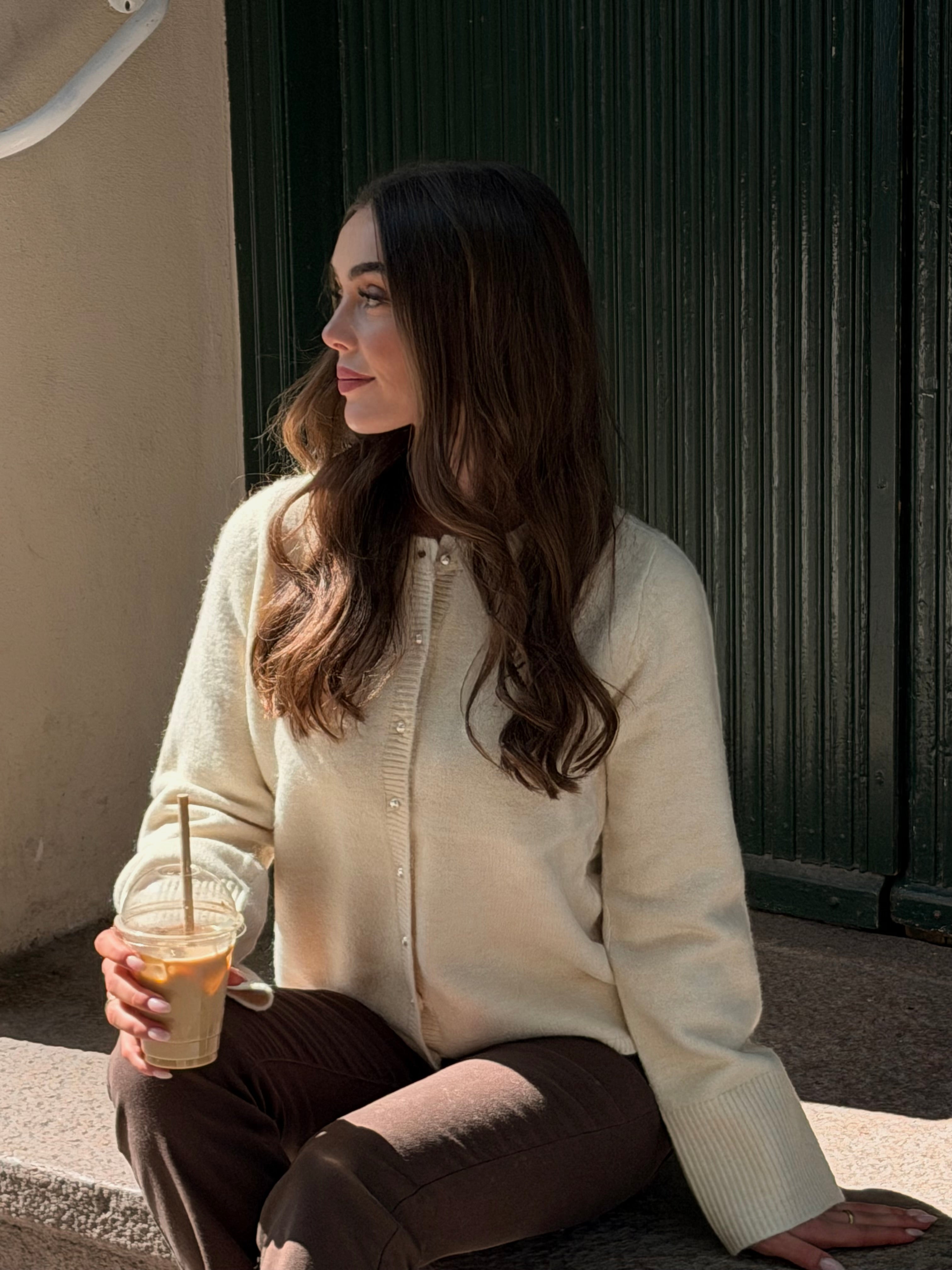 AWMARIANN Knitted Cardigan - Birch
