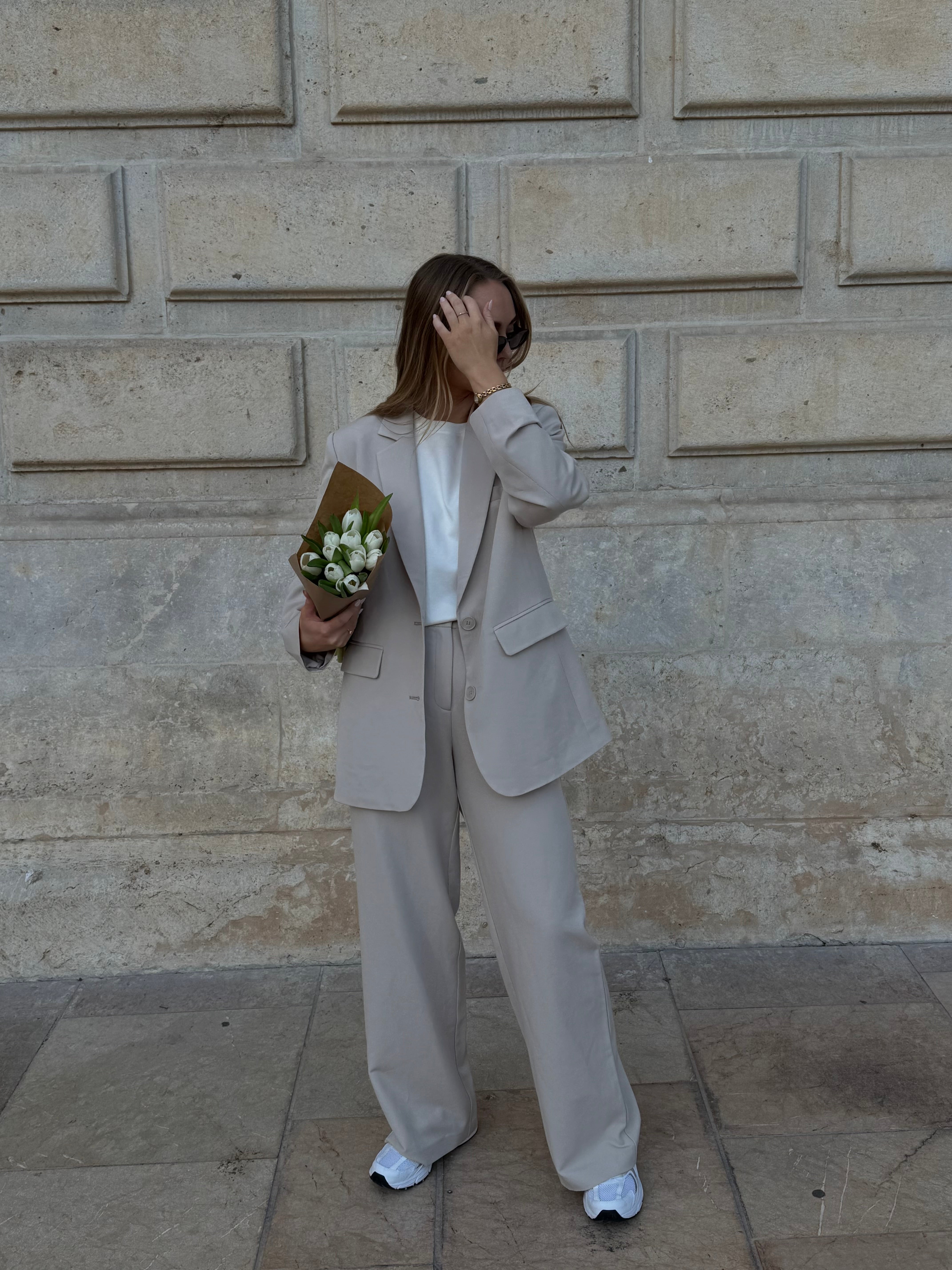 PCKAMIL Blazer - Silver Lining
