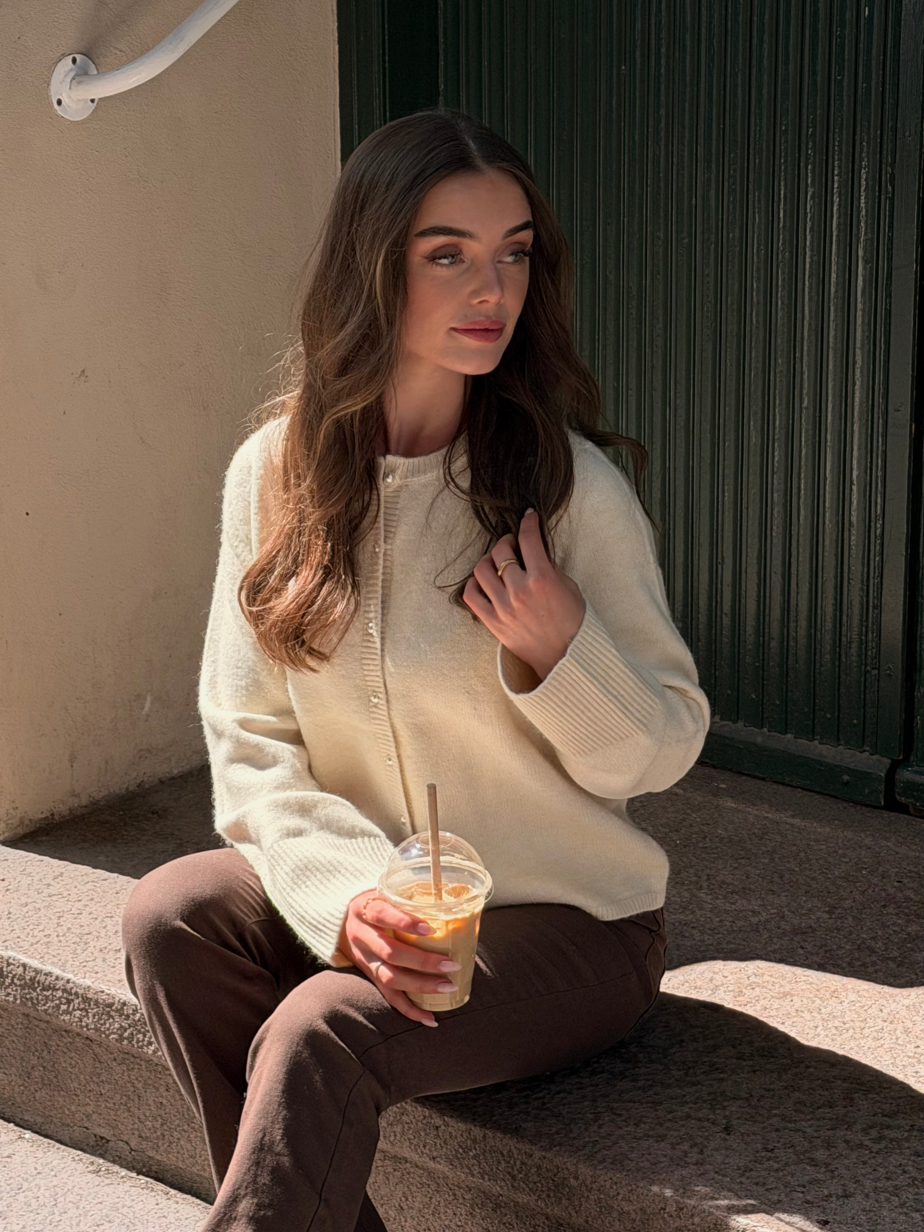 AWMARIANN Knitted Cardigan - Birch