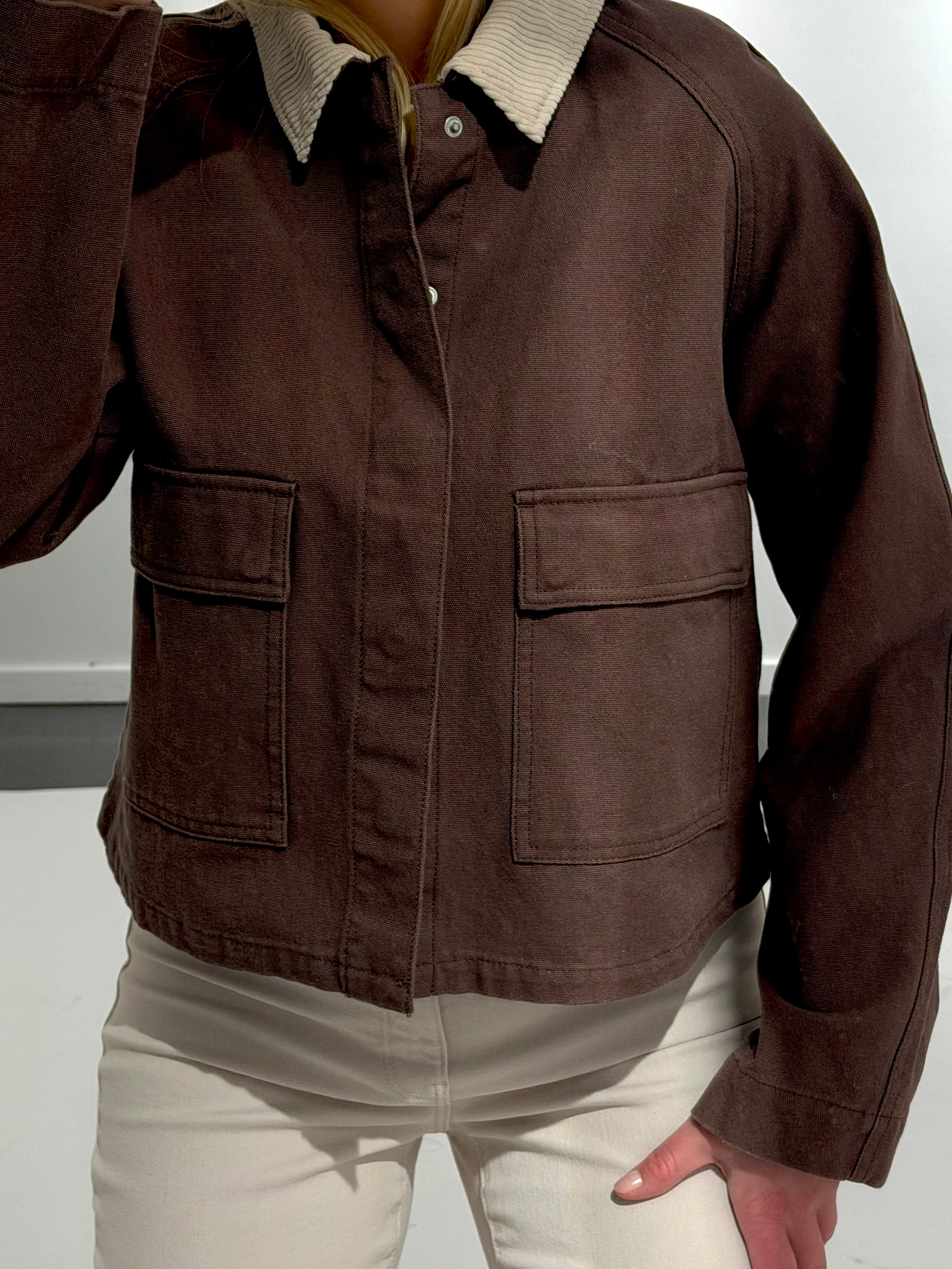 PCBETT Denim Jacket - Coffee Quartz