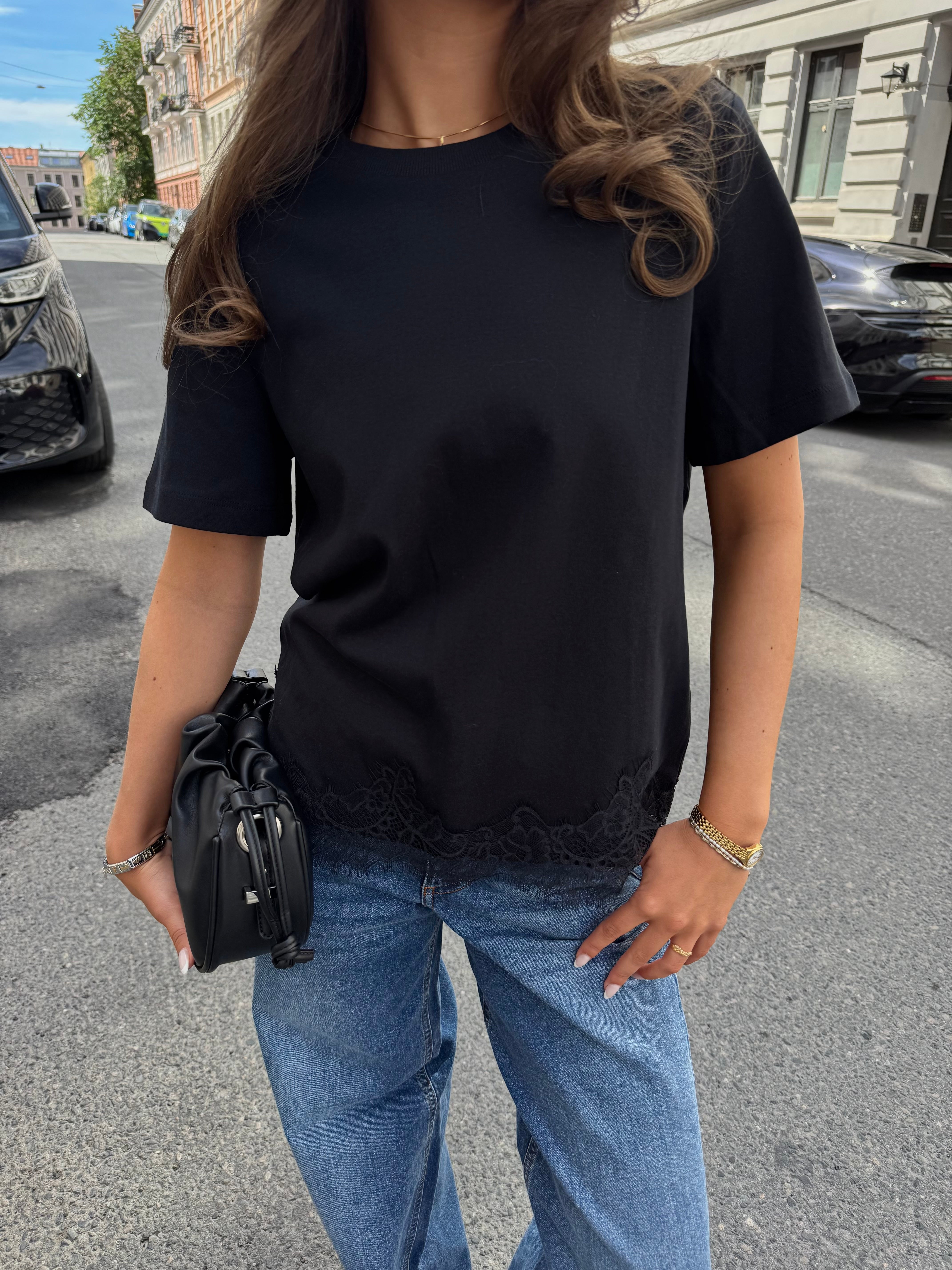 VMSARAMETTE Lace T-Shirt - Black