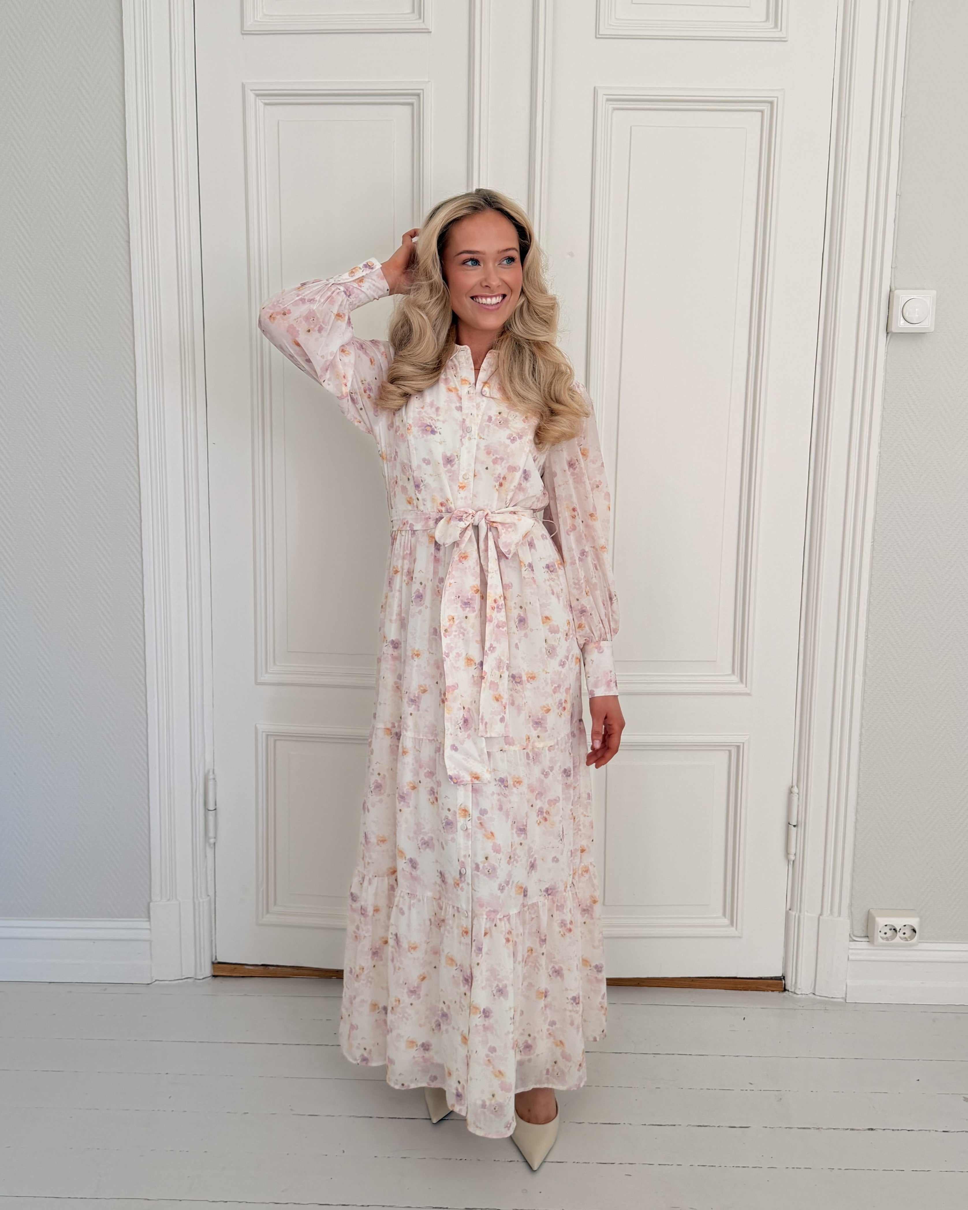 AWTALIHA Long Dress - Birch