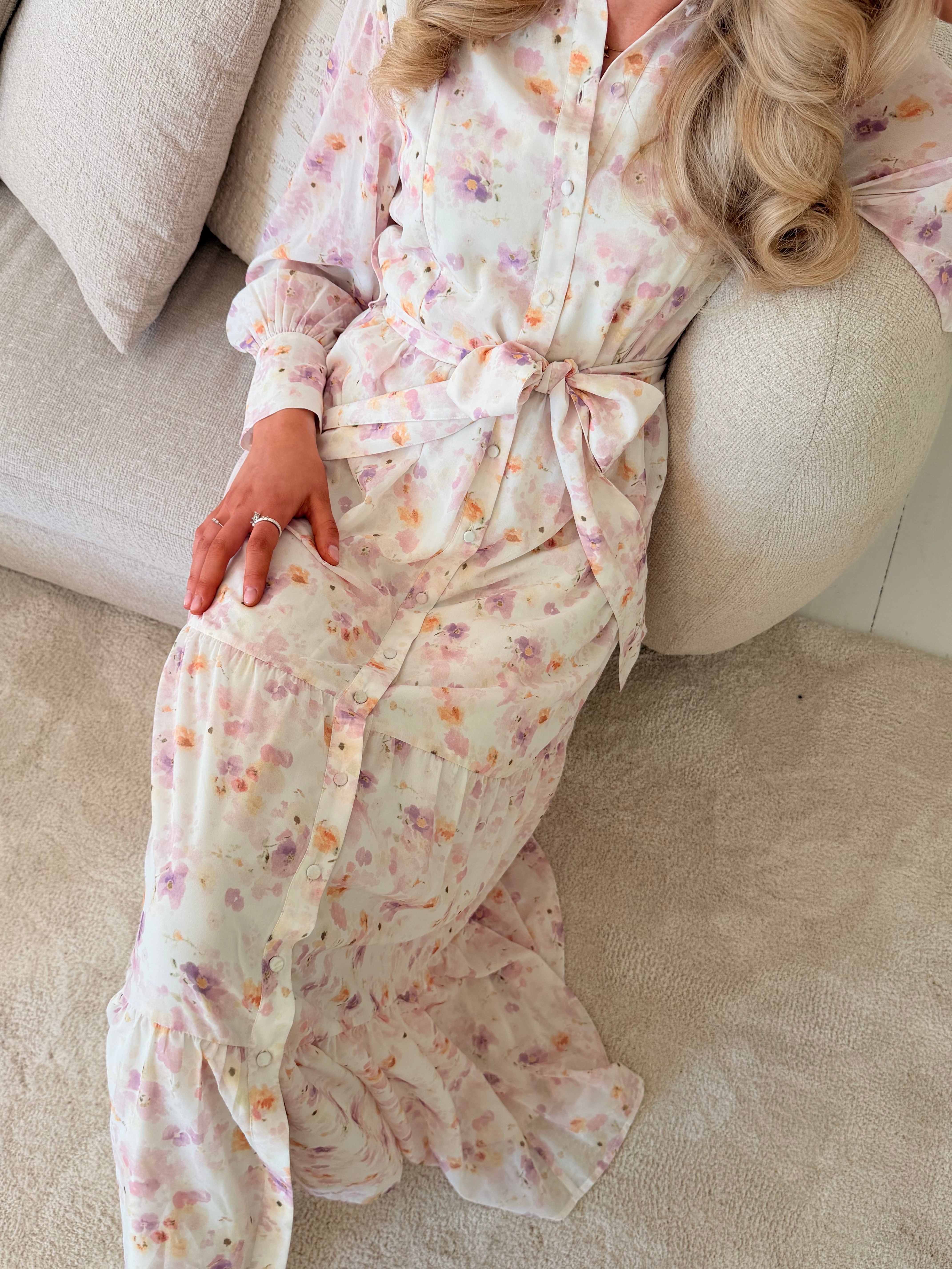 AWTALIHA Long Dress - Birch