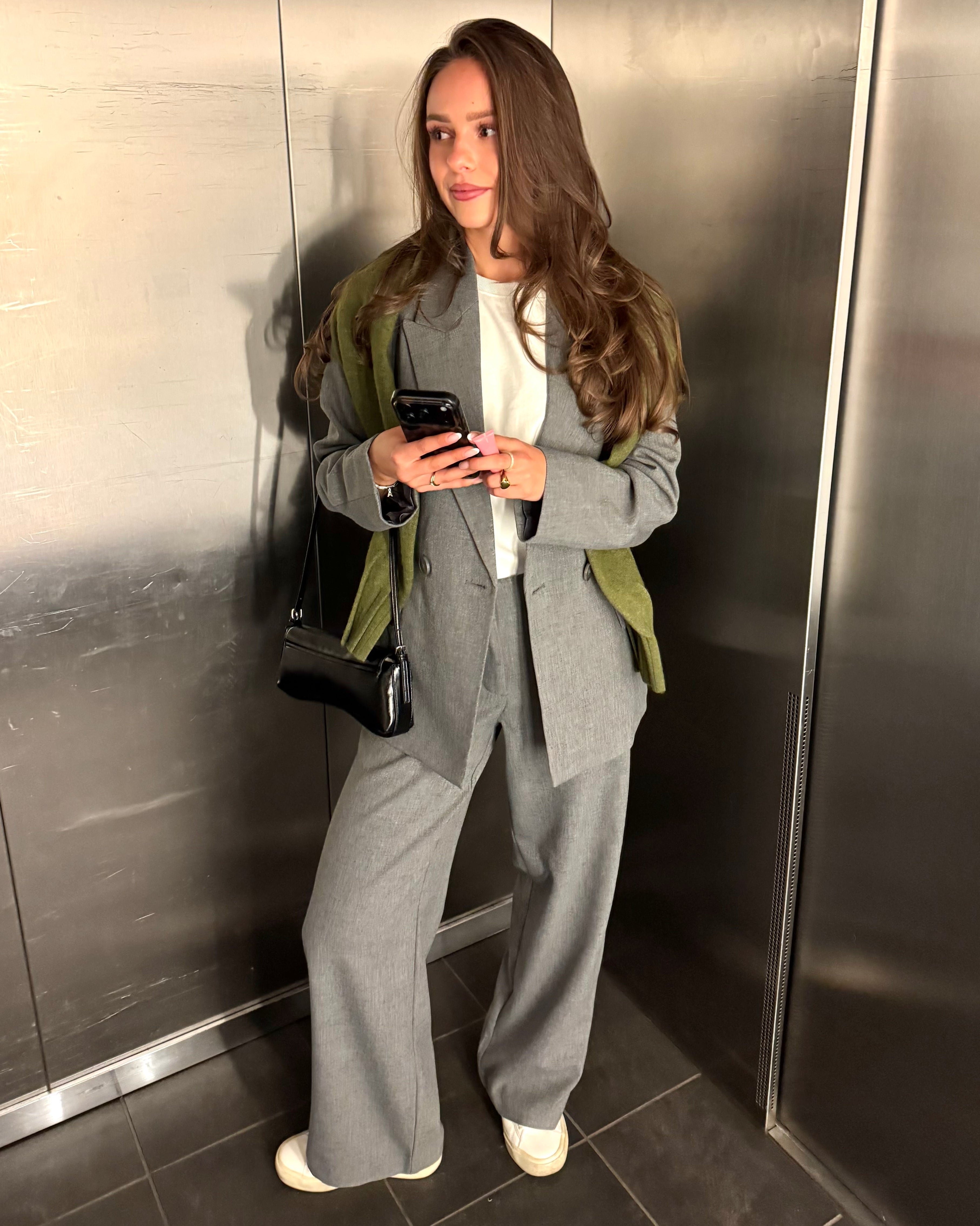 VMBESTIE Trousers - Medium Grey Melange