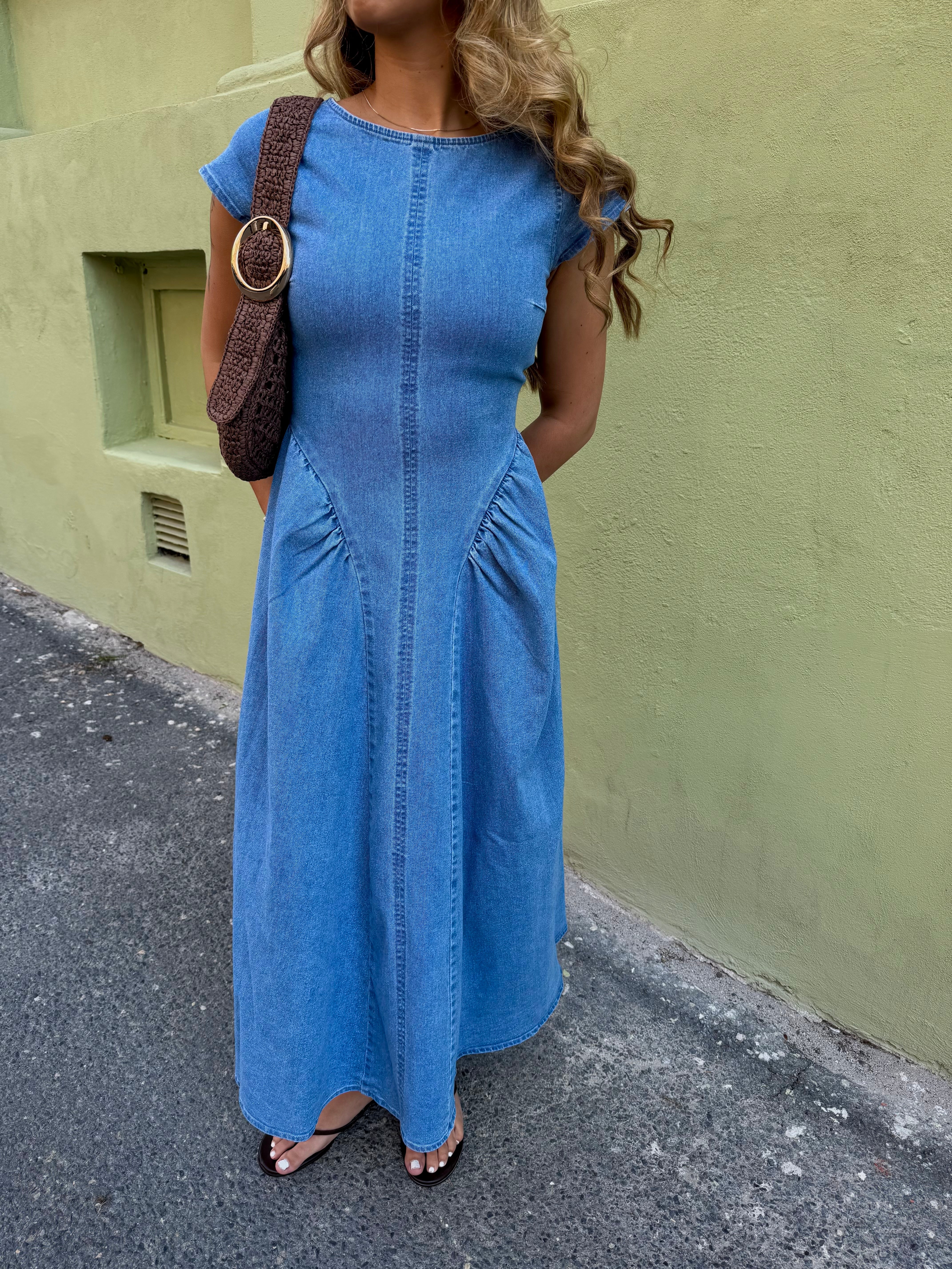 VMKIARA Long Dress - Medium Blue Denim