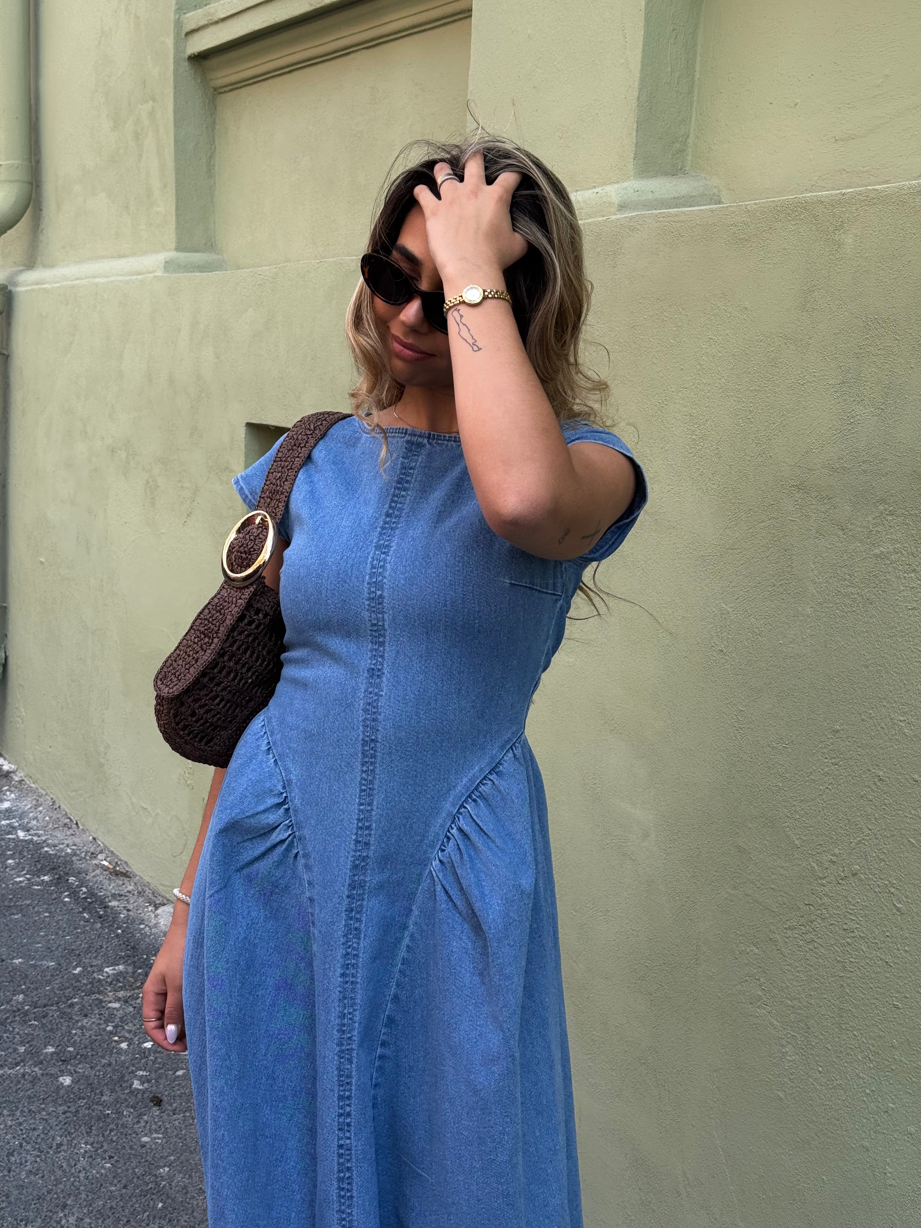 VMKIARA Long Dress - Medium Blue Denim