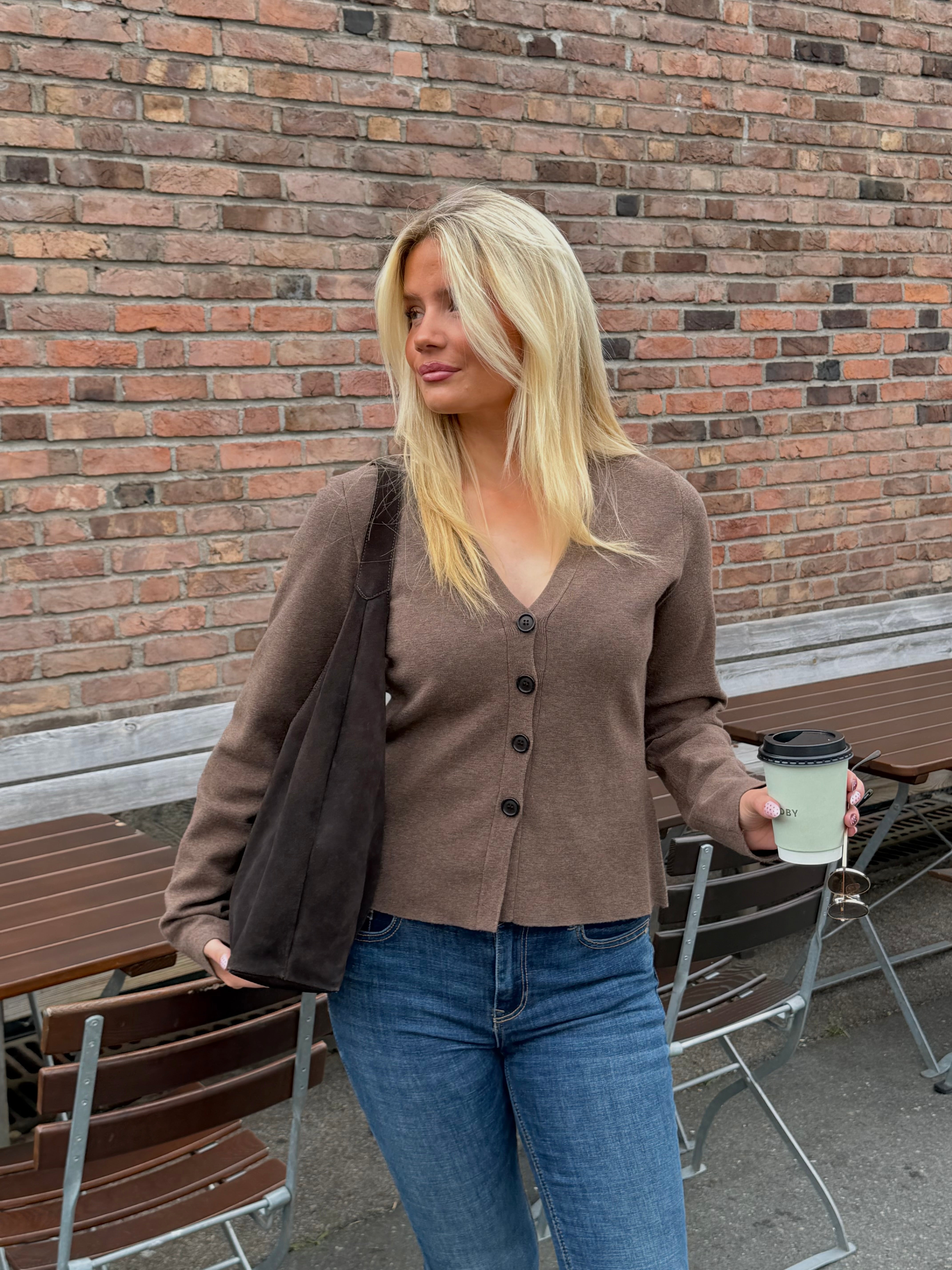 VMMILLE Knitted Cardigan - Cocoa Brown
