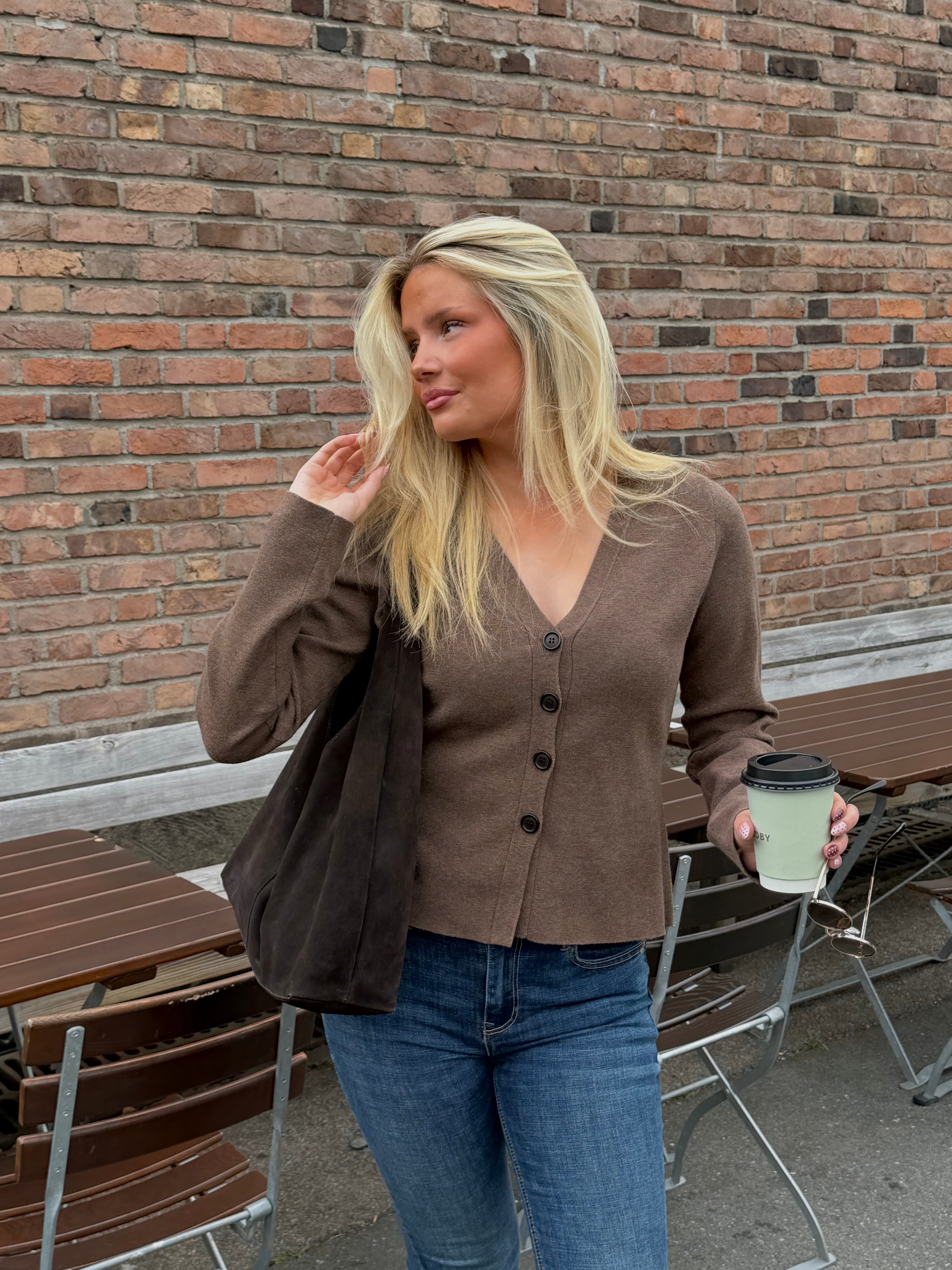 VMMILLE Knitted Cardigan - Cocoa Brown