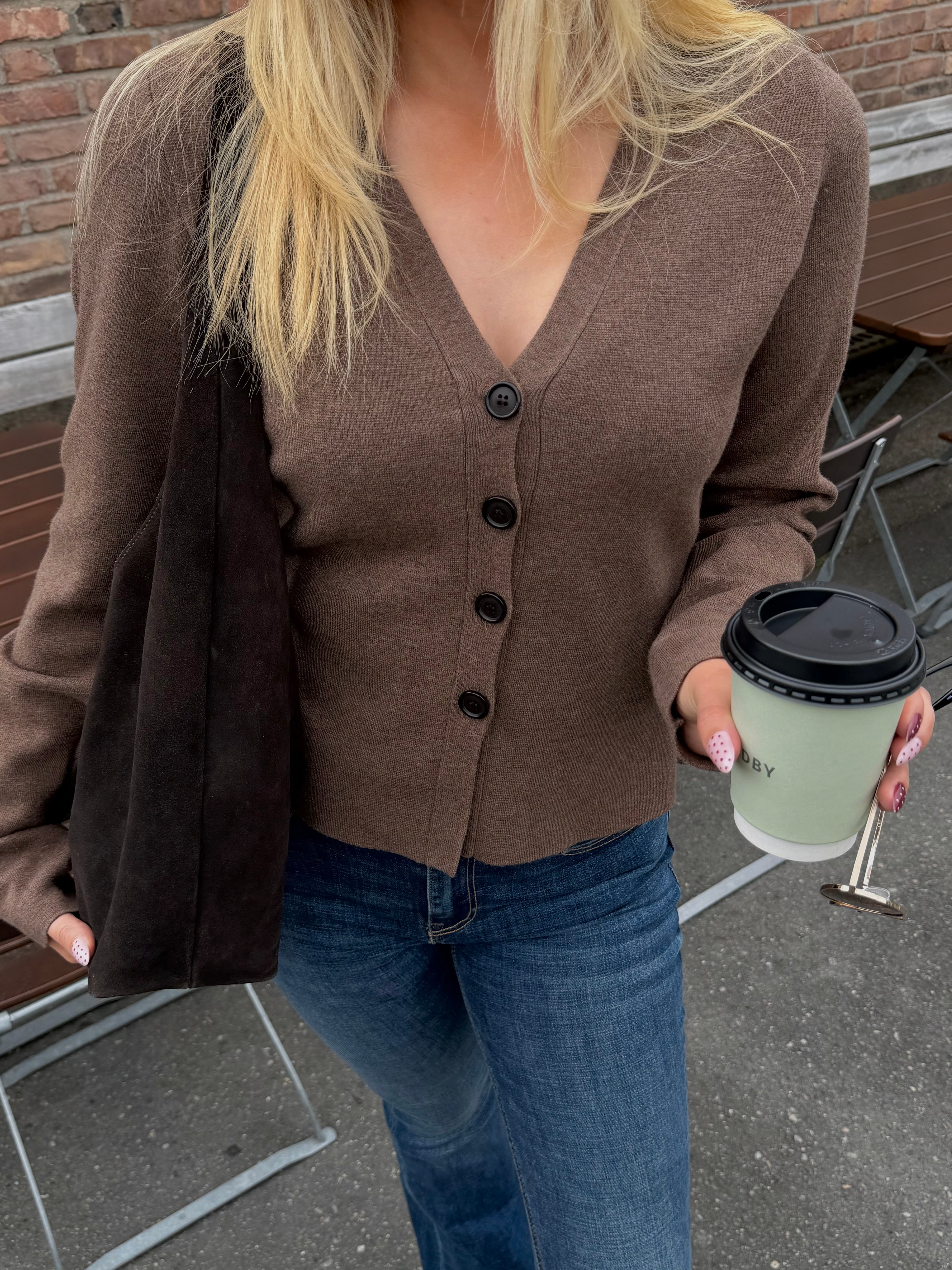 VMMILLE Knitted Cardigan - Cocoa Brown