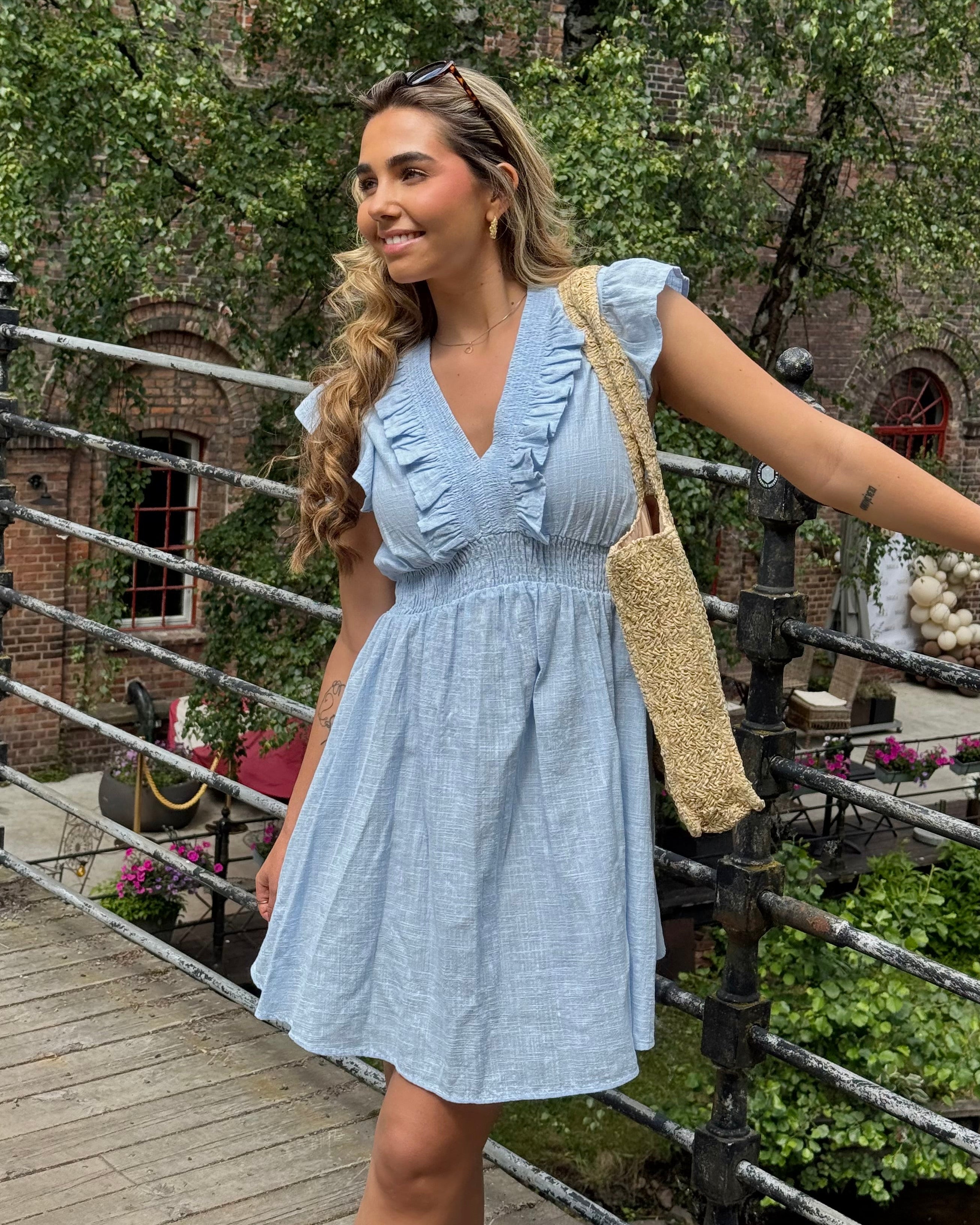 VMMIE Short Dress - Chambray Blue