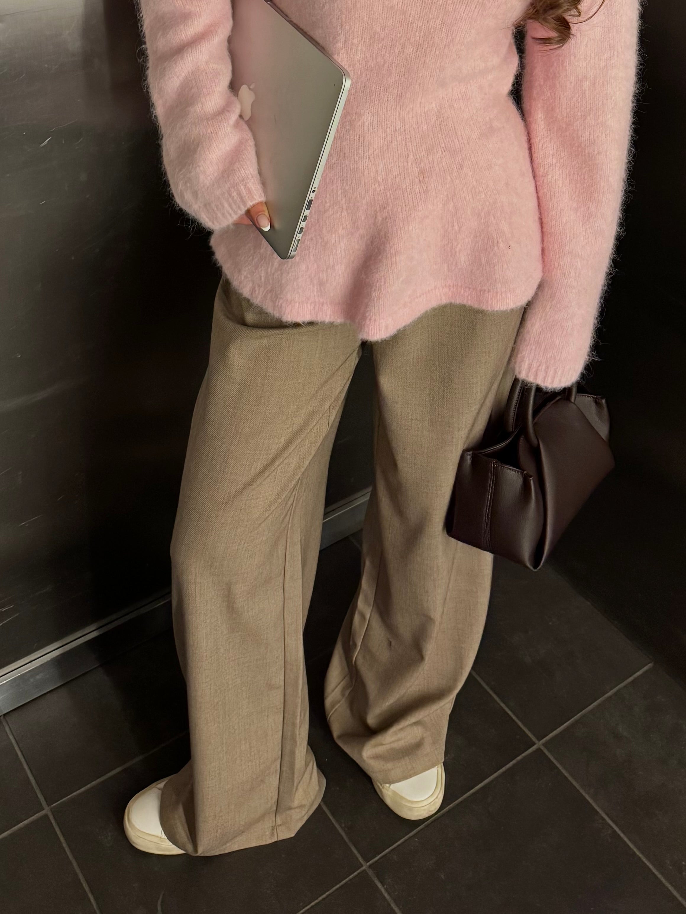 PCBUBBLES Tailored Trousers - Greige