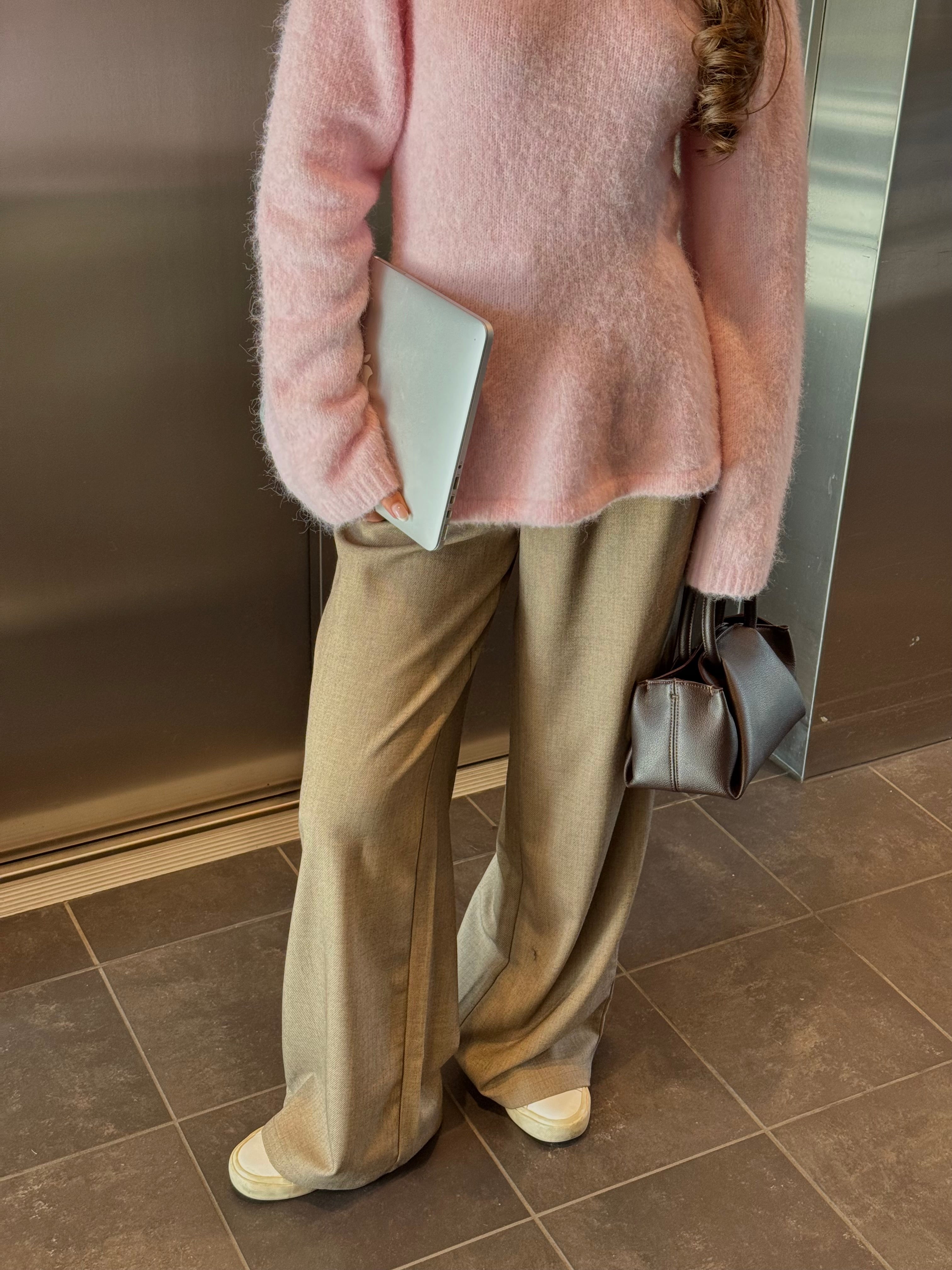 PCBUBBLES Tailored Trousers - Greige