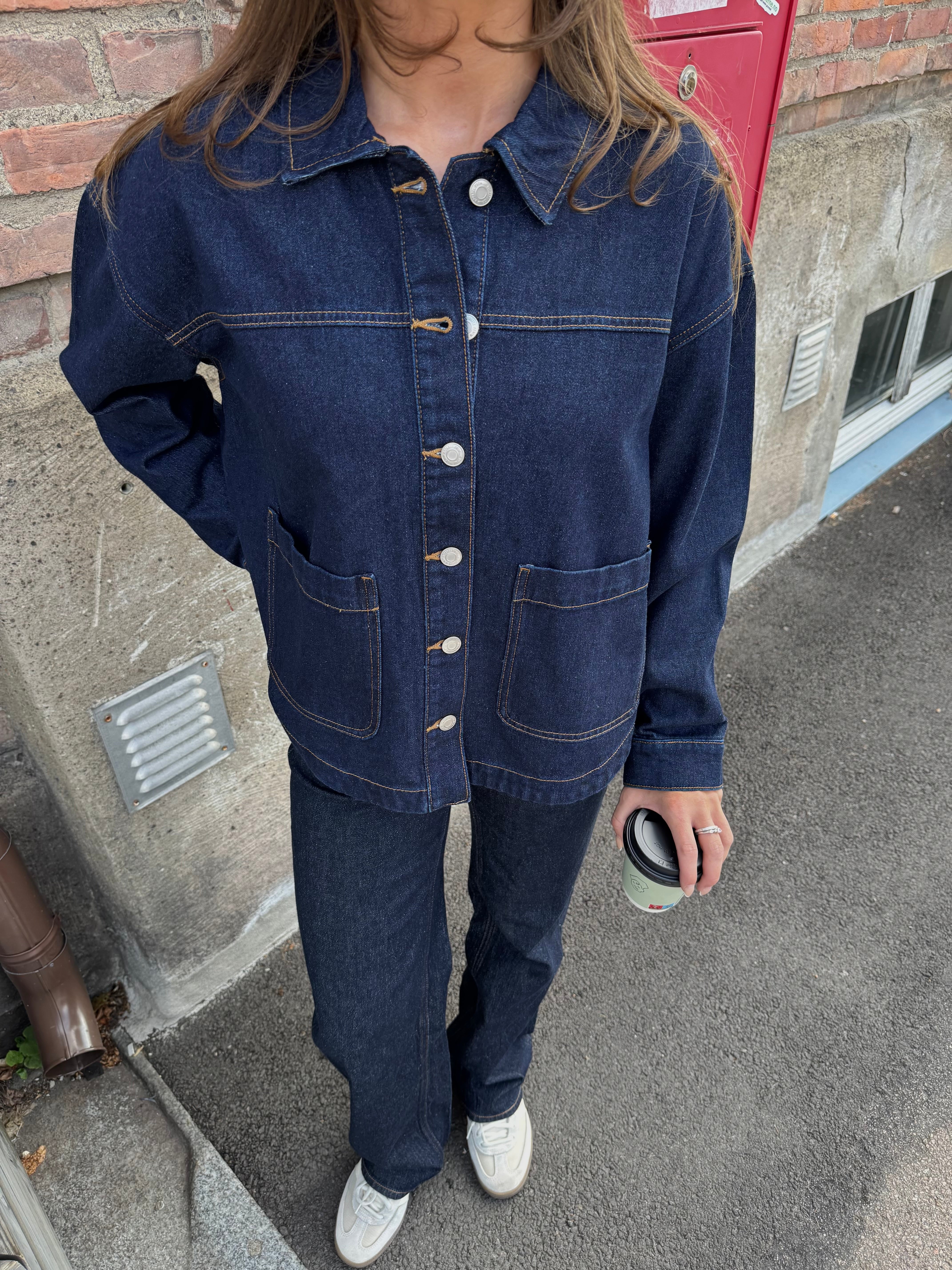 VMJAMIE Denim Jacket - Dark Blue Denim