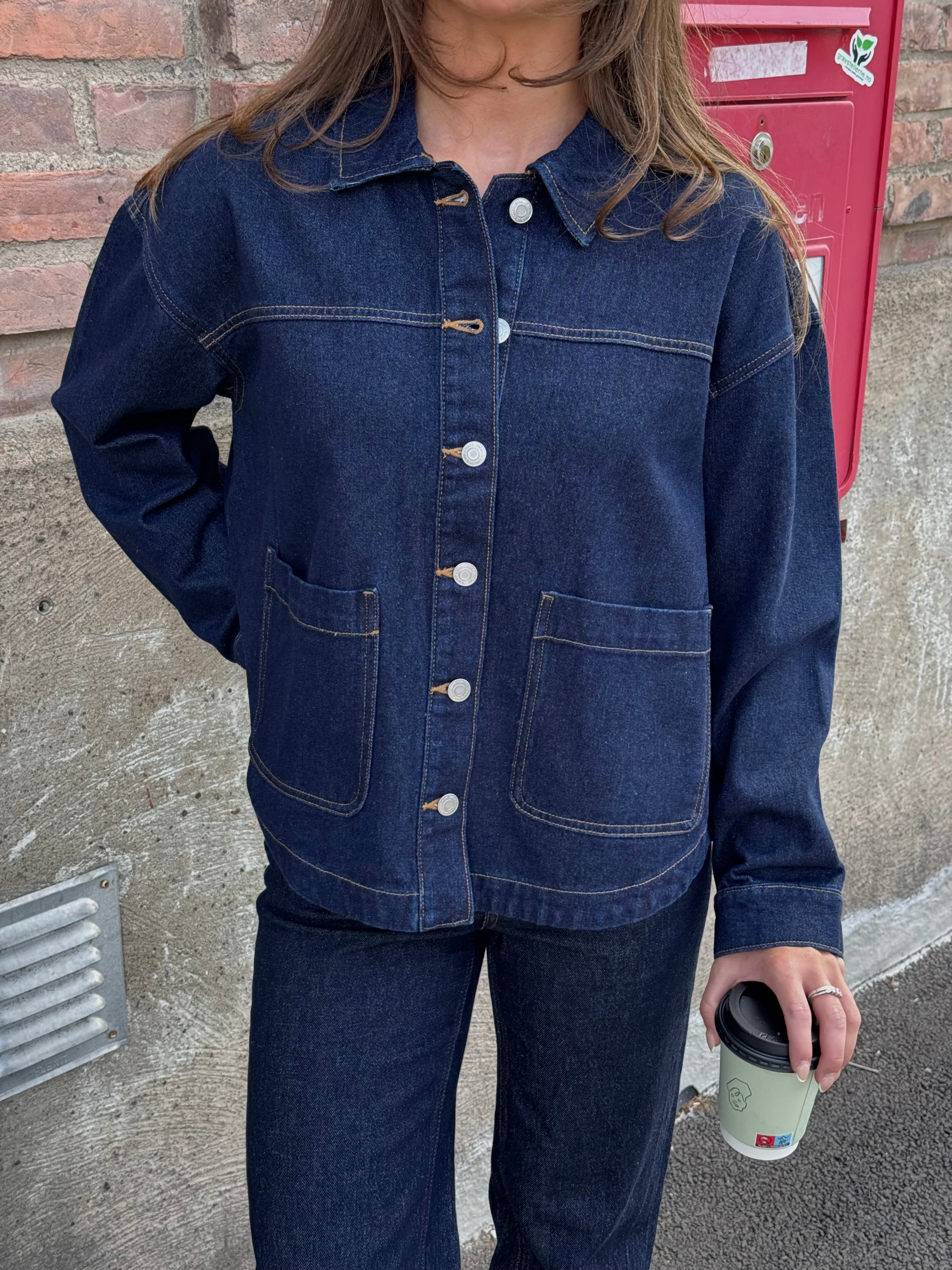 VMJAMIE Denim Jacket - Dark Blue Denim