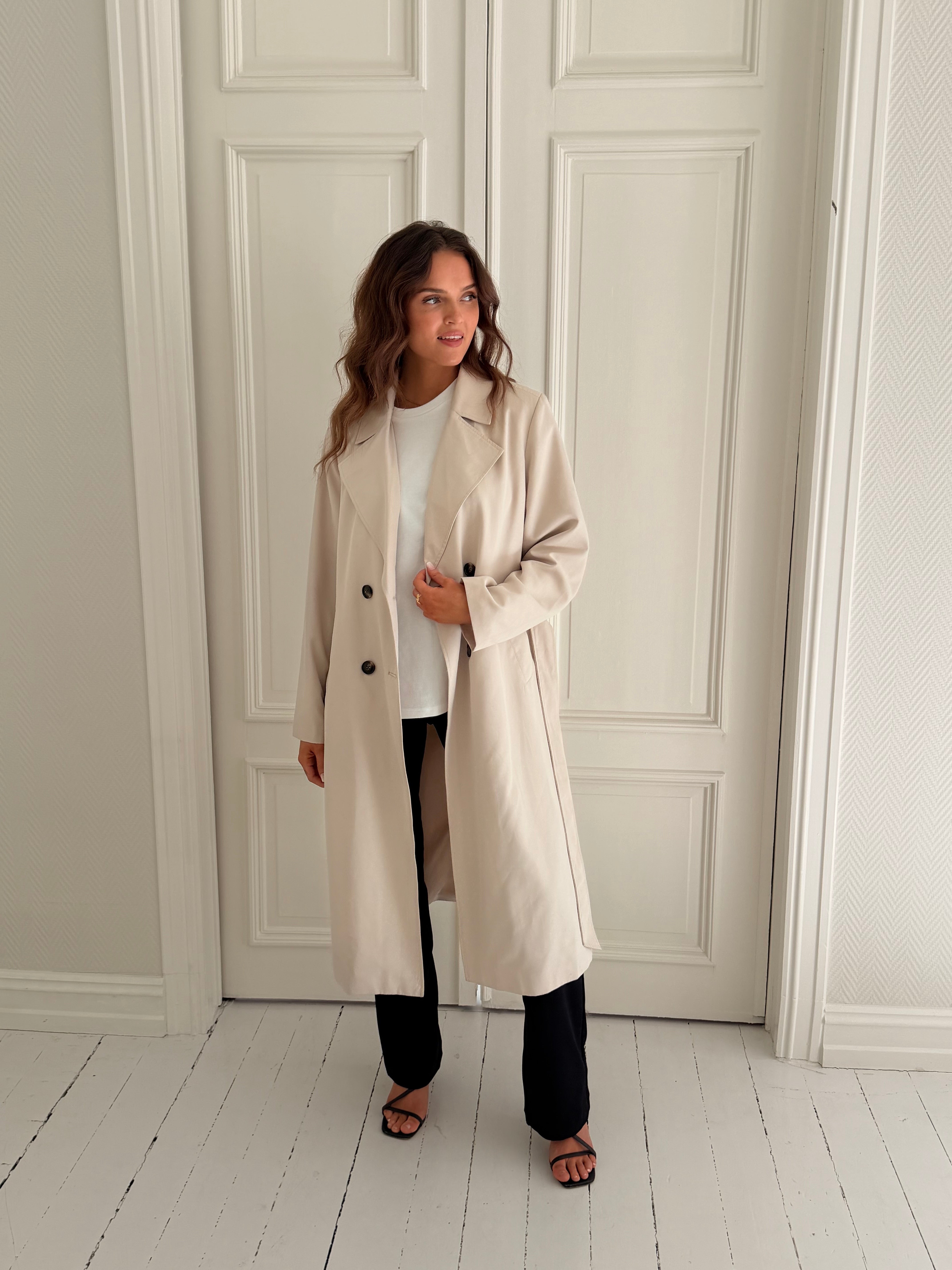 PCSCARLETT Coat - Silver Gray